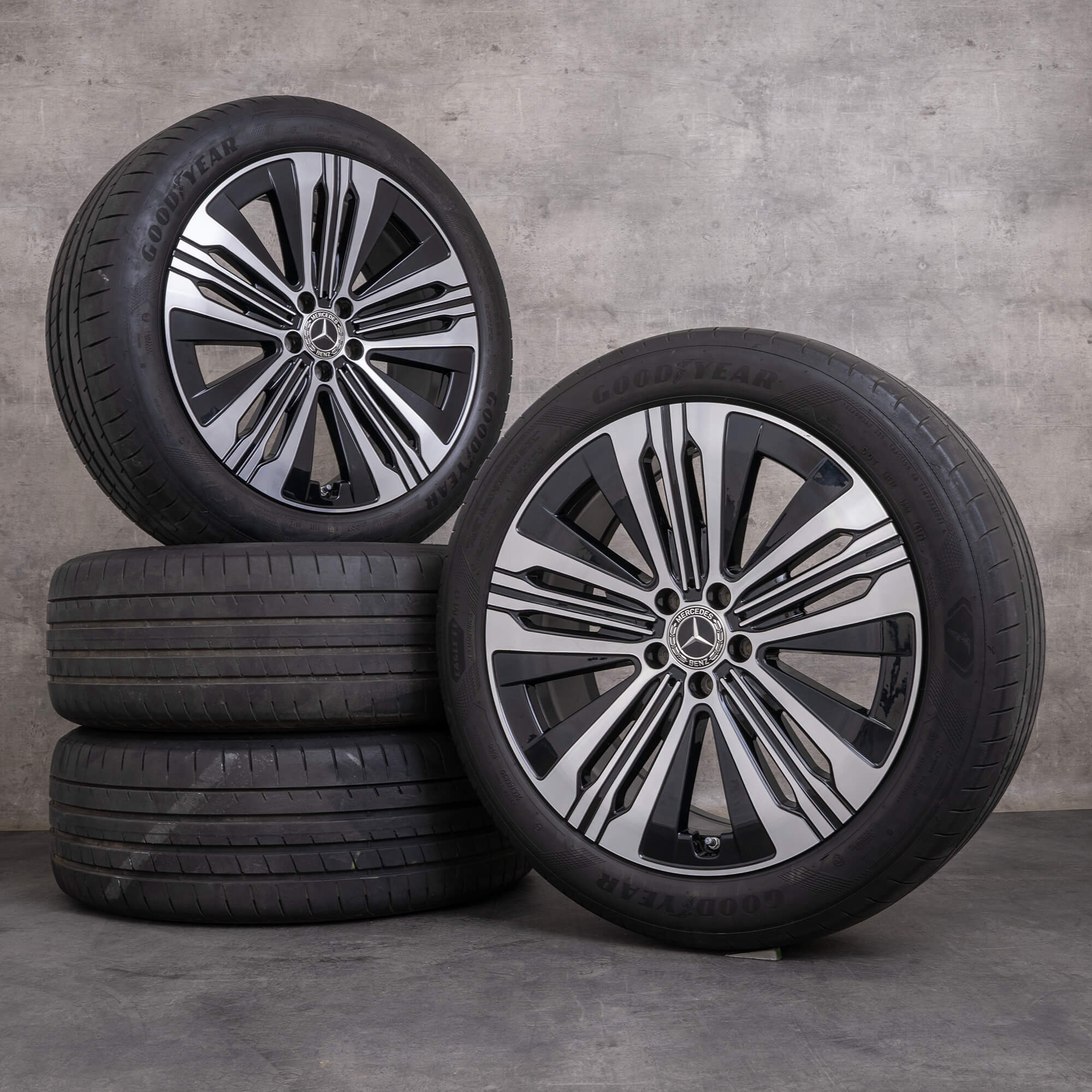 Originele Mercedes Benz EQS Winterrder 20 inch V297 velgen A2974010700 zwart hoogglans gedraaid