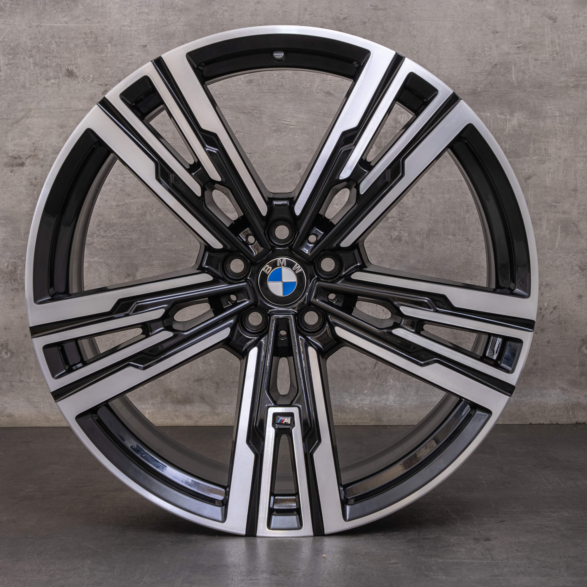 Jantes originais BMW Série 7 i7 de 21 polegadas G70 Styling 908 M 5A19DF0 5A19DF1 preto brilhante torneadas