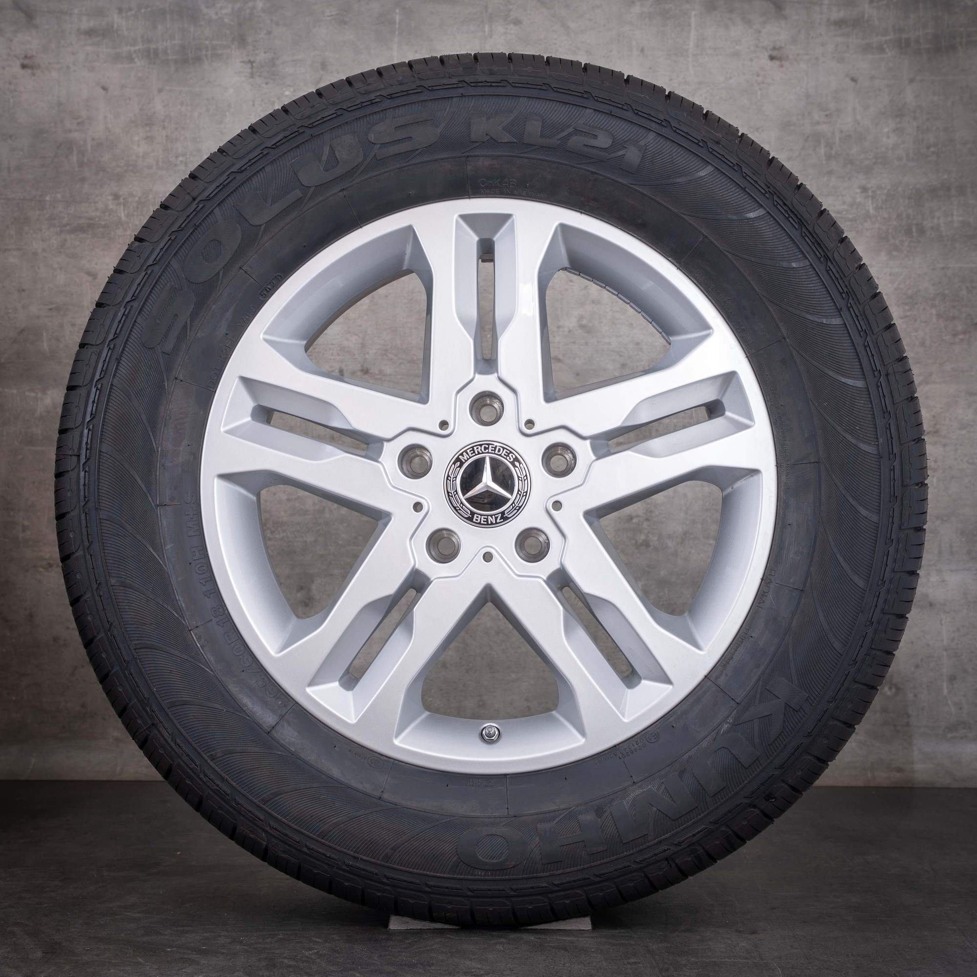Jante originale Mercedes-Benz Clasa G pentru anvelope de iarnă 18 inci W463 G350 G400 G500 A4634012502 argintiu lucios