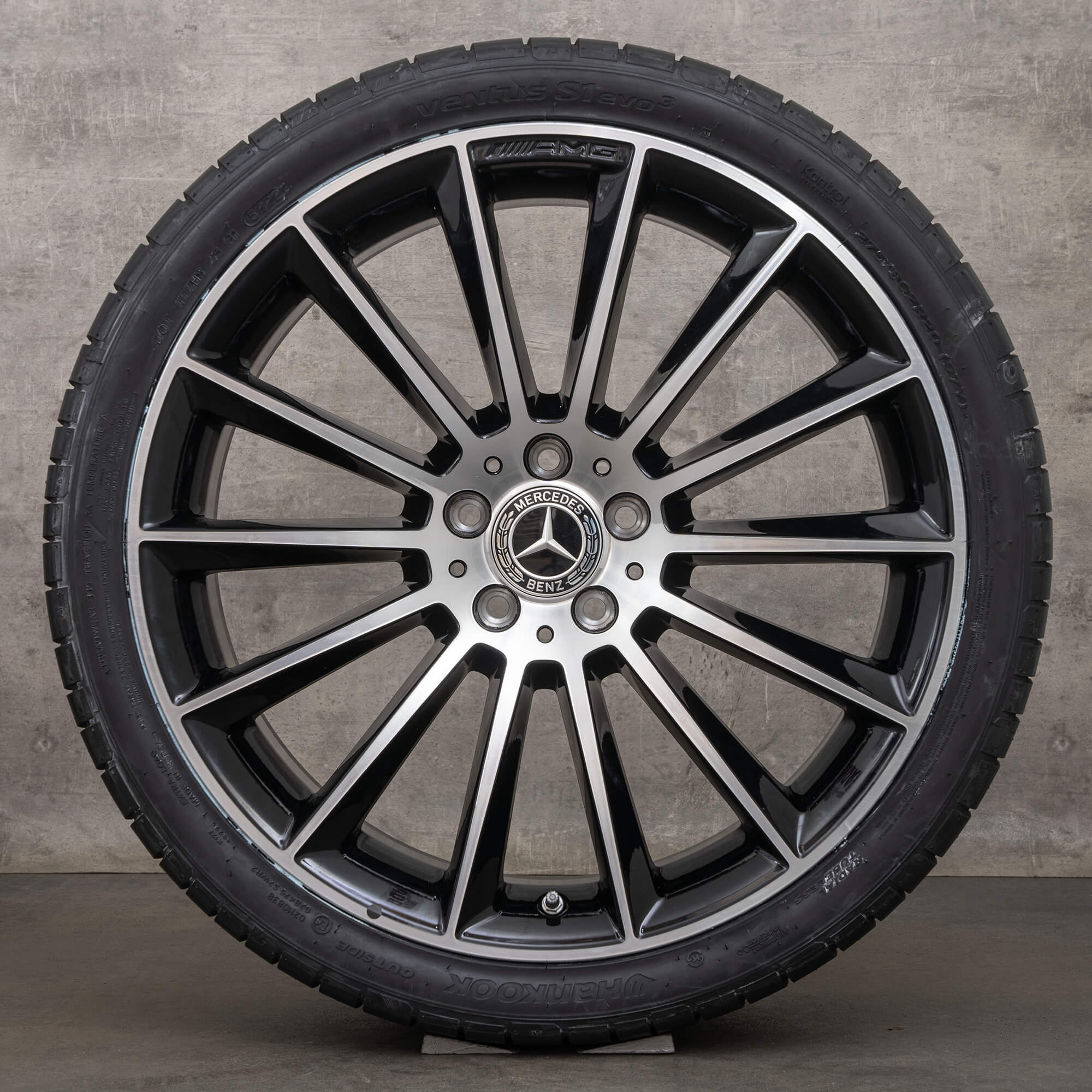 Orijinal Mercedes Benz CLS AMG jantlar 20 inç W257 C257 Sommerrder A2574011900 A2574012000 siyah parlak tornalı YENİ