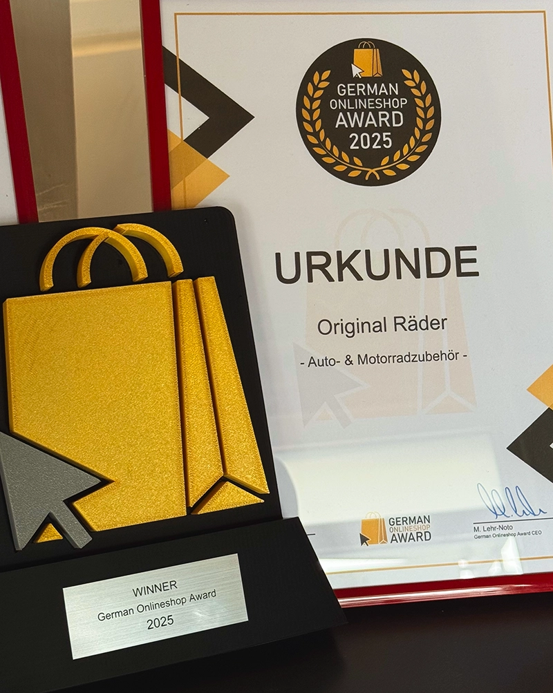 Die OR24 Urkunde German Onlineshop Award Unsere Urkunde und Trophäe