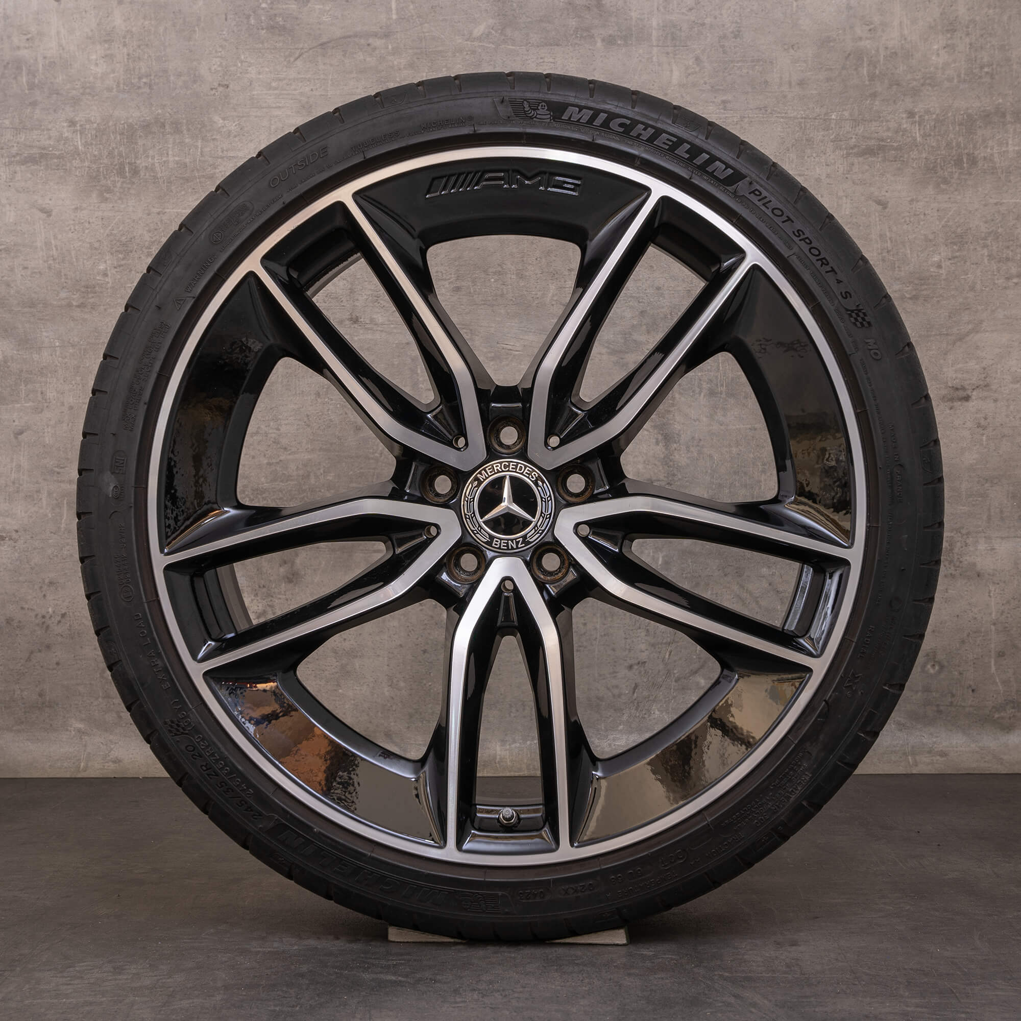 OEM Mercedes Benz CLS 53 AMG snow tire packages 20 inch C257 4Matic rims A2574013100 A2574012200 black glossy turned