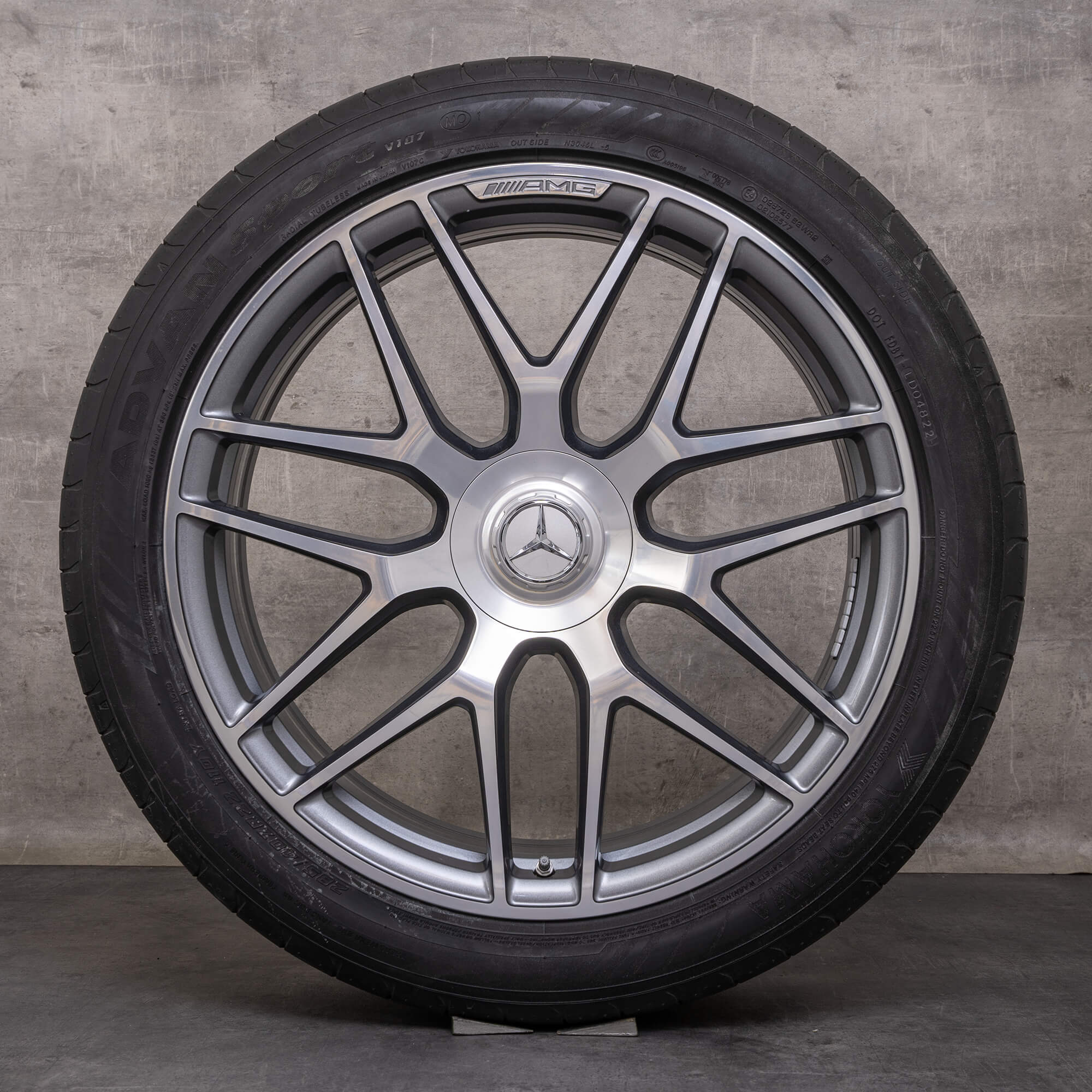Genuine Mercedes Benz GLE 53 63 AMG 4Matic+ jante 22 inch X167 C167 Hybrid anvelope de vară A1674014400 A1674014500 himalaya grey glossy turned