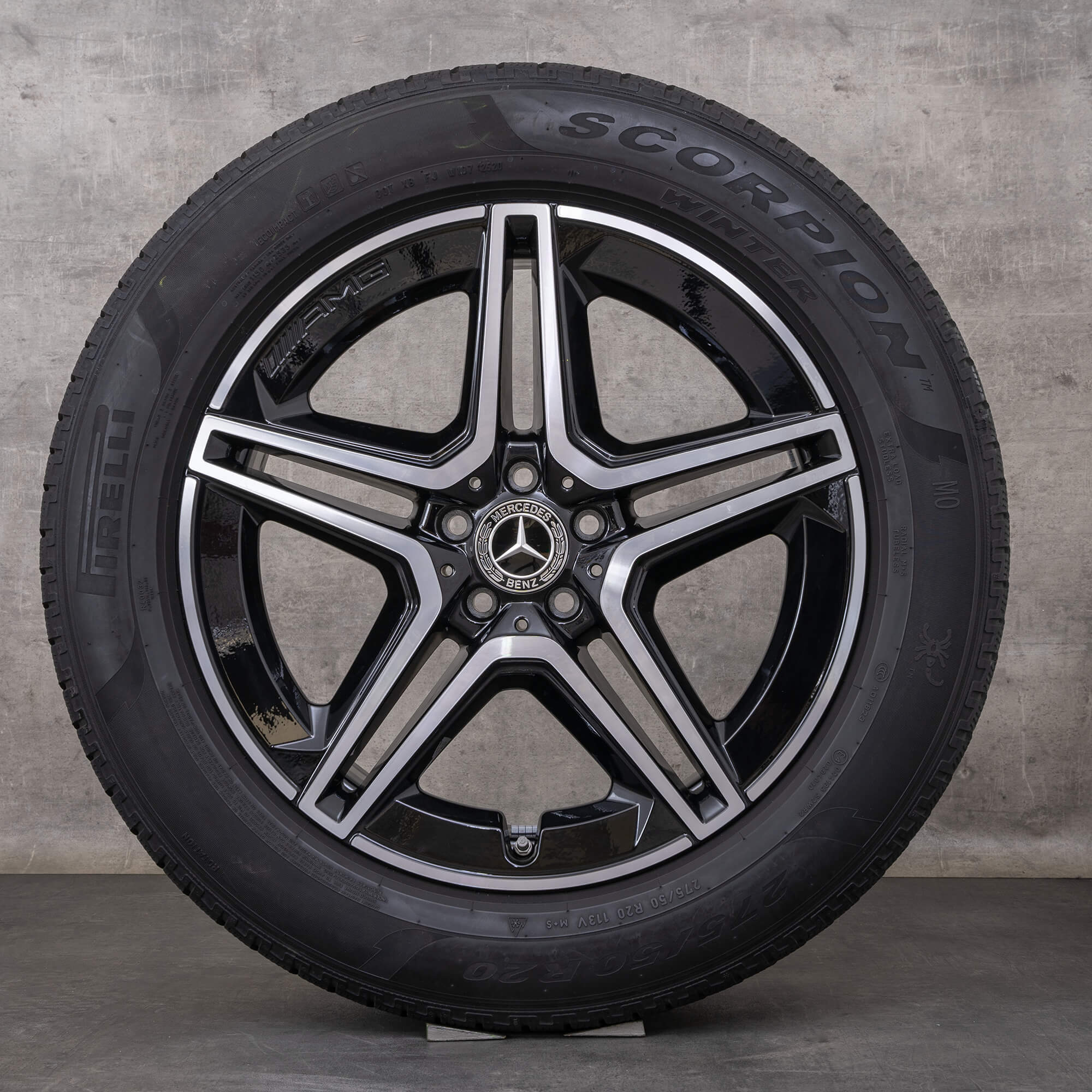 Oryginalne koła zimowe Mercedes Benz GLE & 53 AMG 20 cali X167 C167 Felgi A1674013200 A1674013300 czarne Polerowane