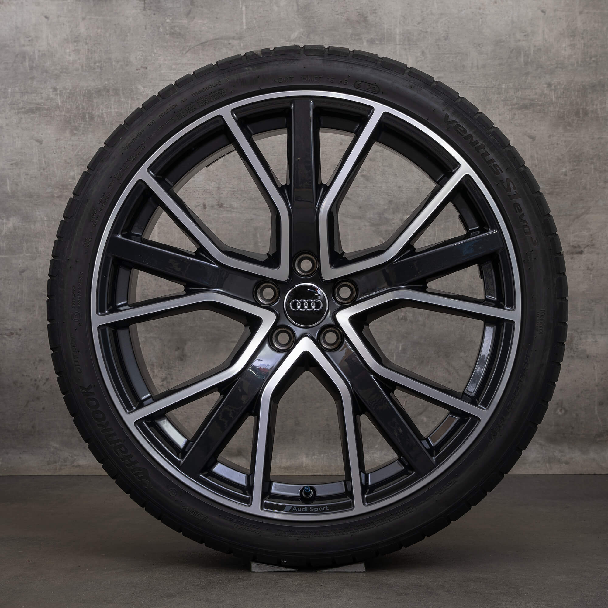 Original Audi A7 S7 Felgen 21 Zoll 4K C8 Sommerräder 4K8601025Q schwarz glanzgedreht