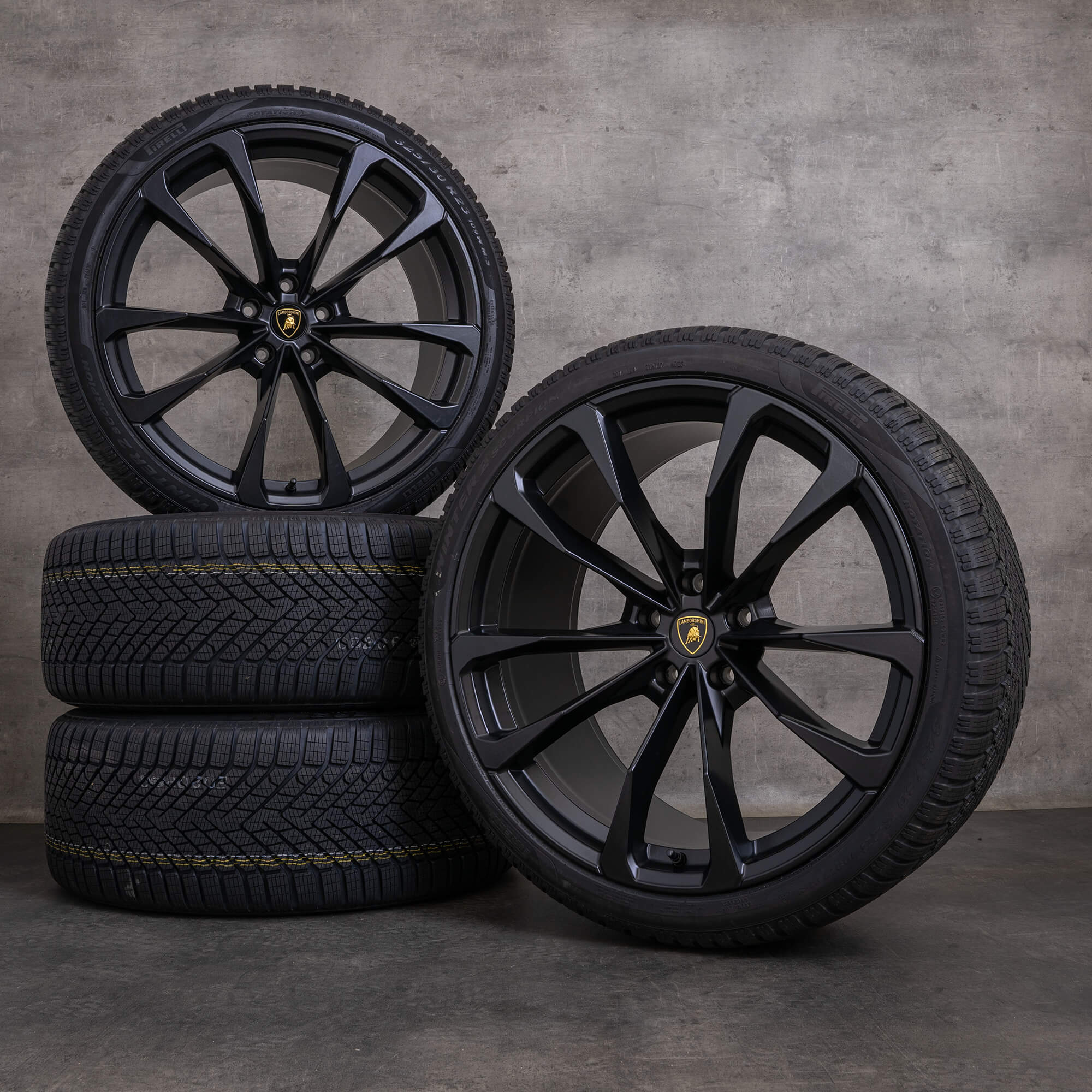 Alkuperäiset Lamborghini Urus -talvirenkaat 23 tuuman vanteet 4ML601025AQ 4ML601025AR mattamusta