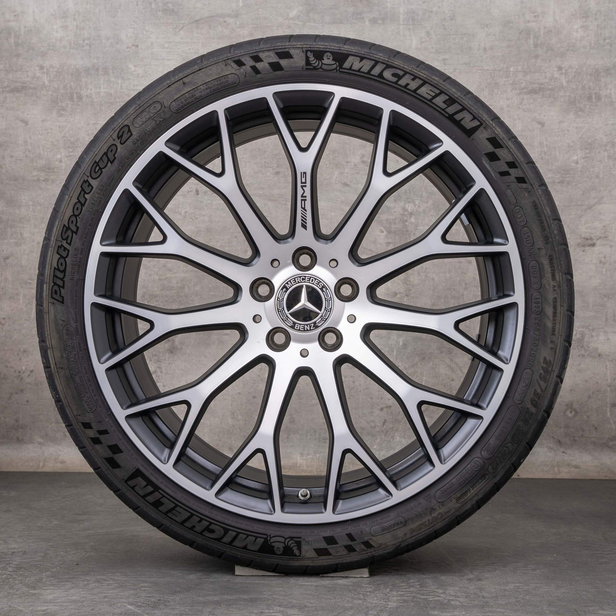 Alkuperäiset Mercedes Benz AMG GT & S vanteet 19 20 tuuman C190 R190 kesäpyörät A1904012800 A1904013000 ristikkäispyörät musta matta kiillotettu