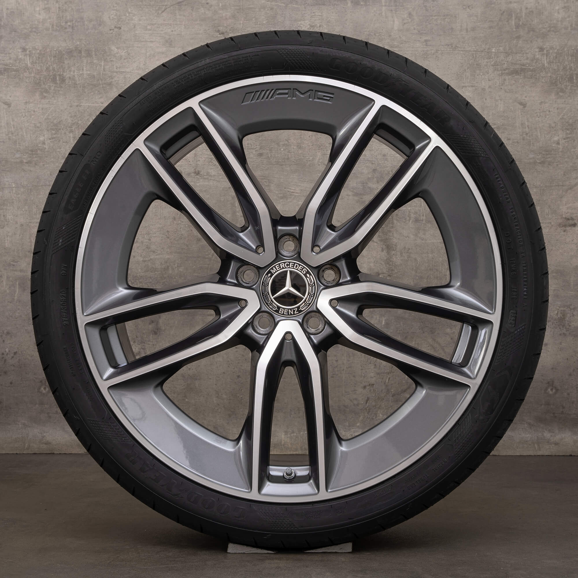 Original Mercedes E-Klasse E43 E53 AMG Winterräder 20 Zoll W213 S213 A238 C238 Felgen A2134014900 A2134015000 himalaya grau glanzgedreht NEU