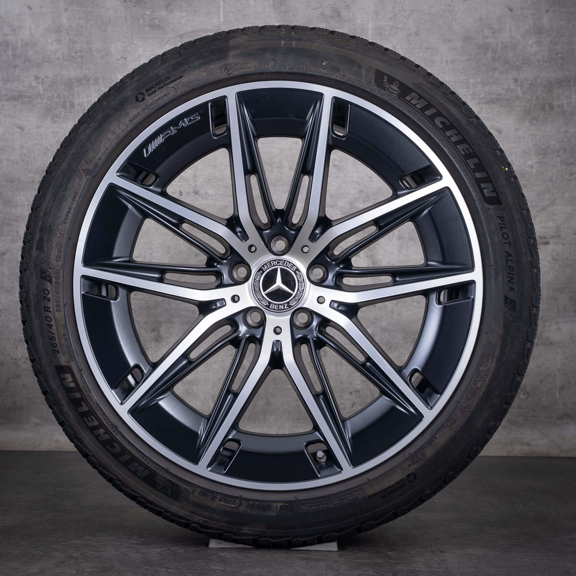 Original Mercedes Benz E-Klasse E53 AMG Hybrid  Winterräder 20 Zoll W214 S214 Felgen A2144011100 A2144011200 schwarz glanz glanzgedreht