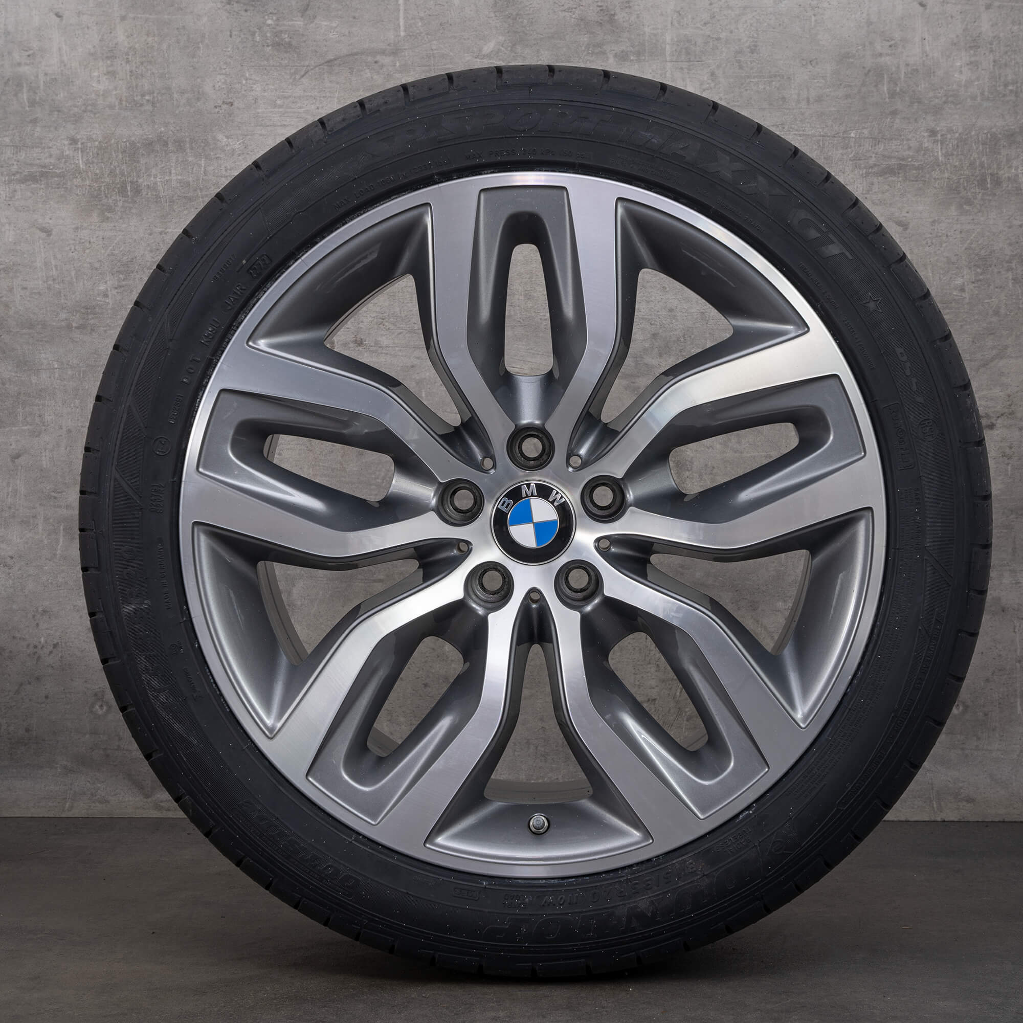 BMW X5 E70 F15 X6 F16 jante cauciucuri vara roti 20 inch 6788027 6788028