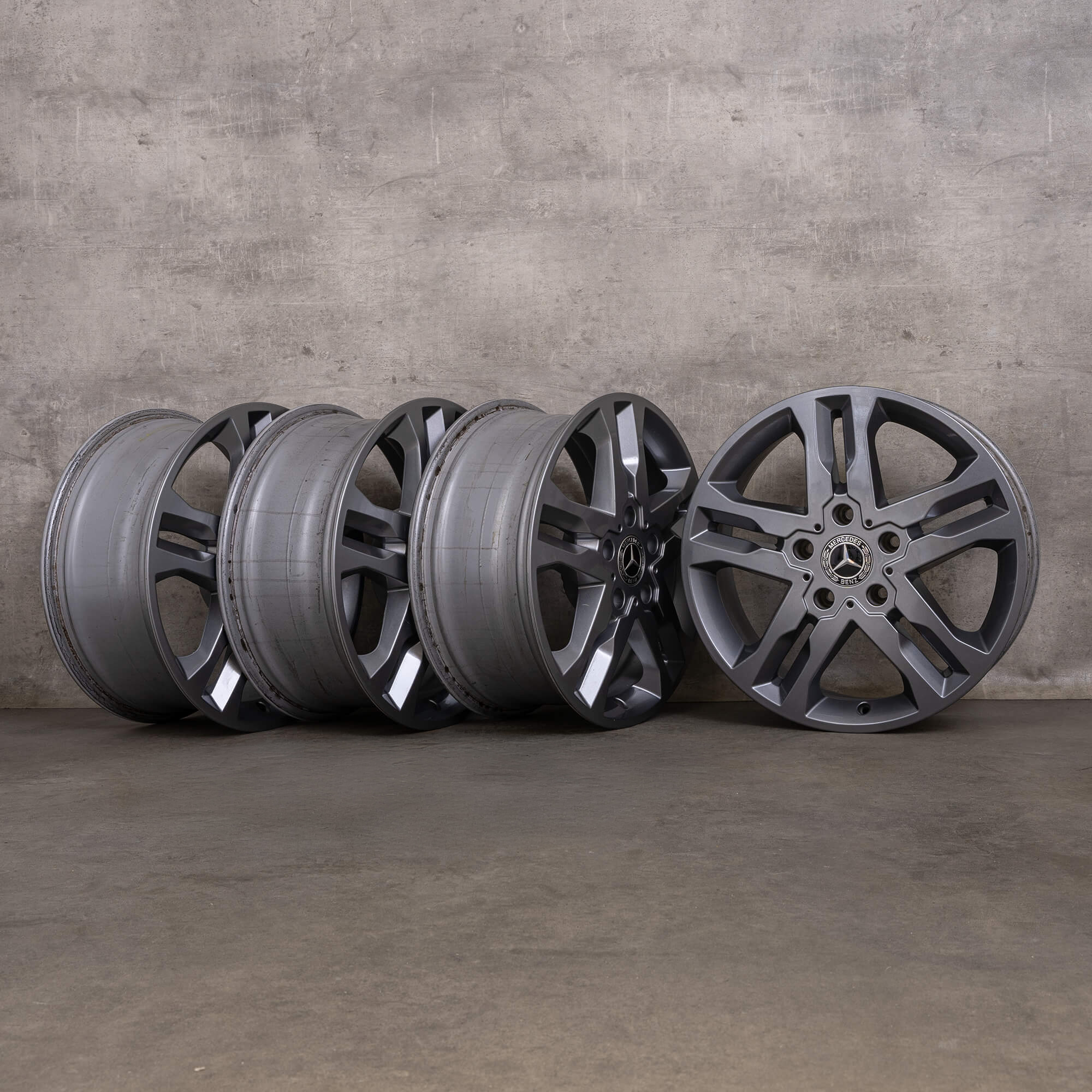 OEM Mercedes Benz G-Class rims 18 inch W463 G350 G400 G500 A4634012502 himalaya grey
