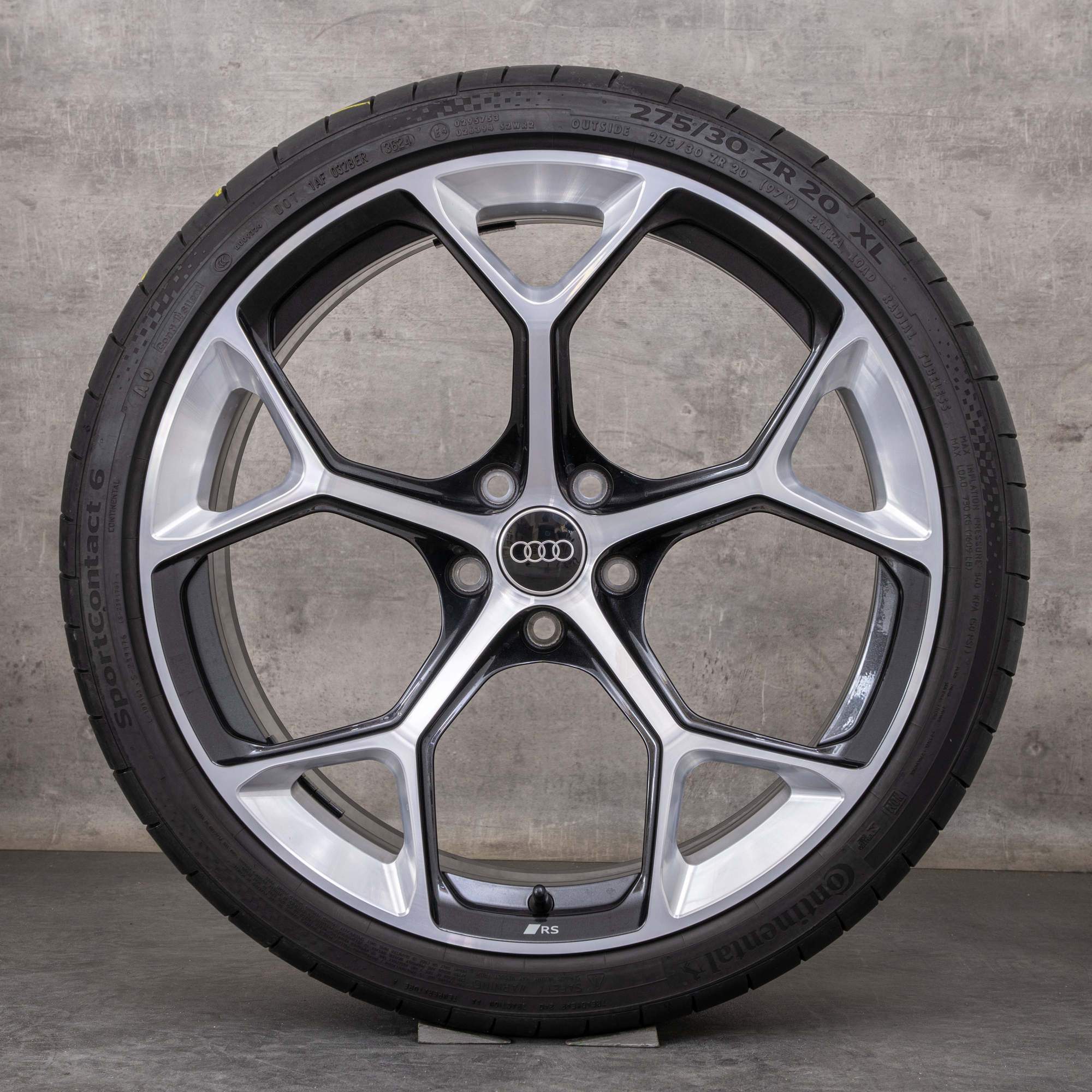 Audi RS4 RS5 jantes e pneus inverno 20 polegadas B9 8W F5 8W0601025GJ granito polido NOVO