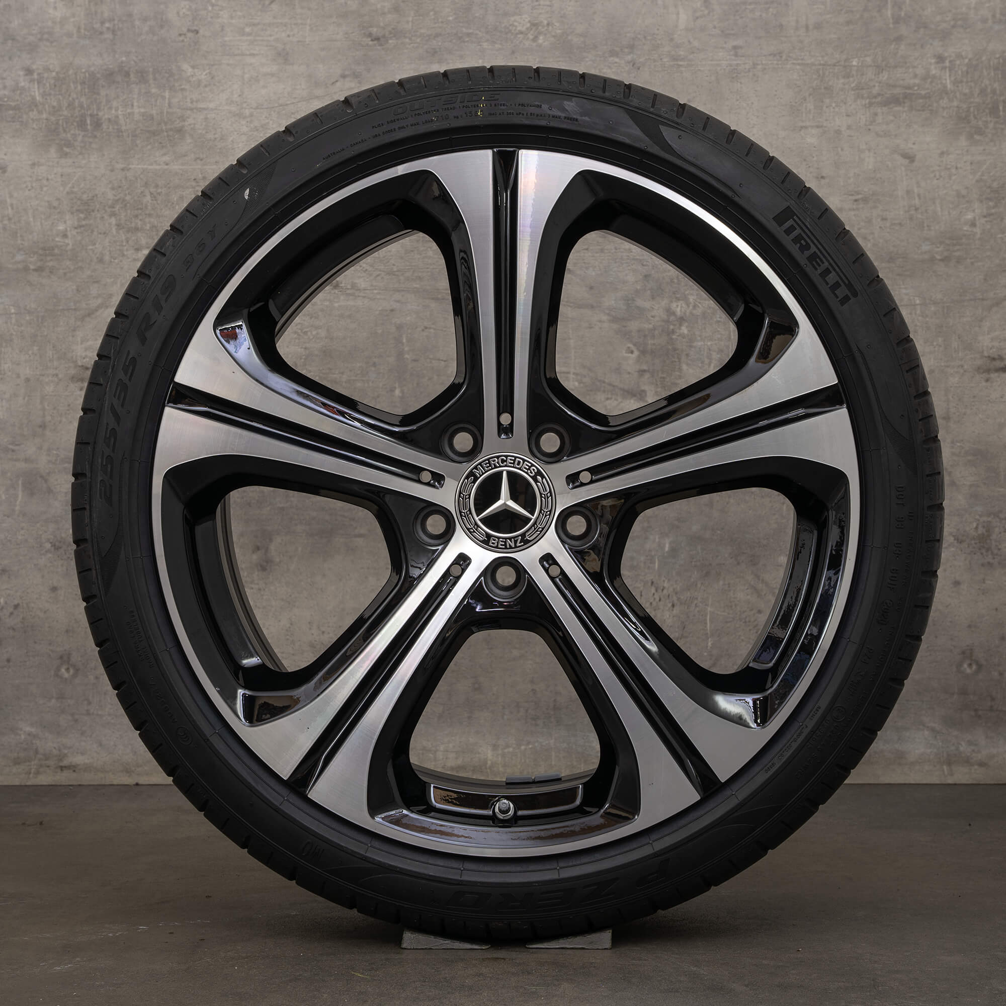 Llantas originales Mercedes Benz Clase C 19 pulgadas W206 S206 ruedas de verano A2064015300 A2064015400 negro brillante