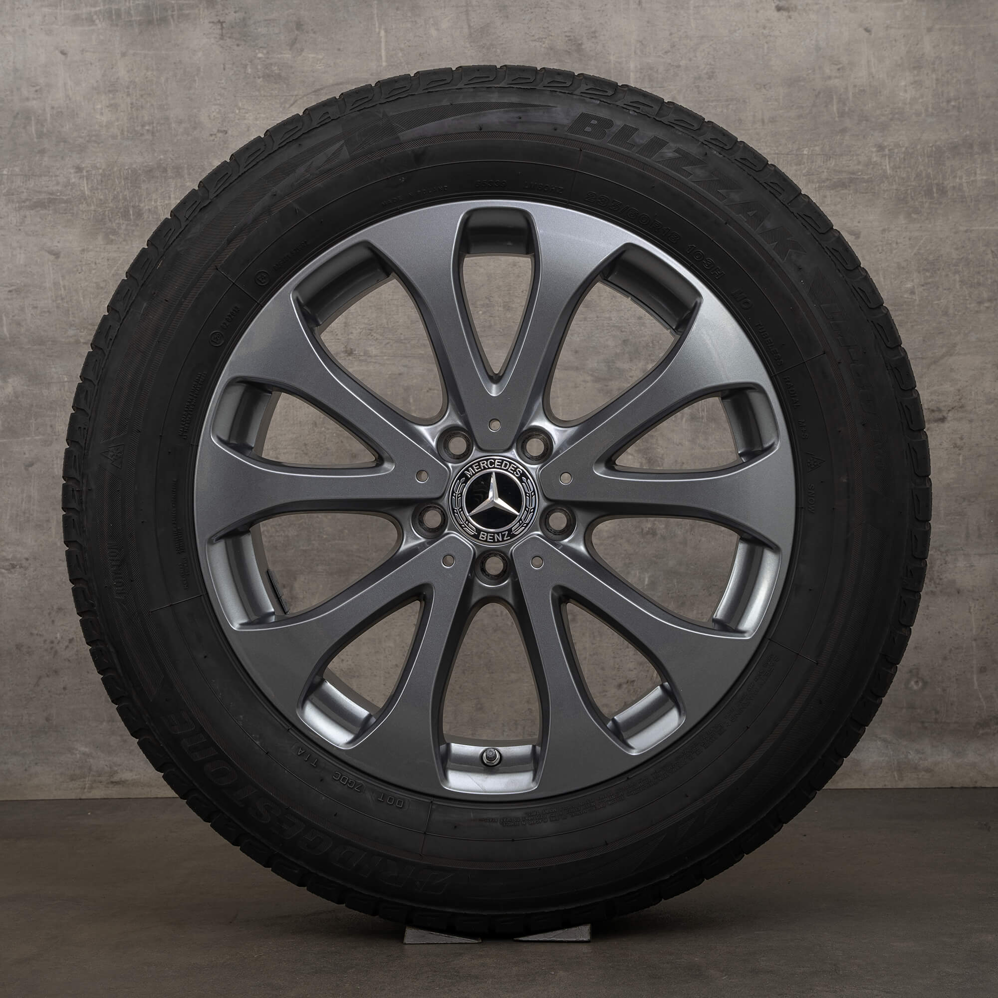 Originale Mercedes Benz GLC vinterhjul 18 tommer X253 C253 felger A2534011500 himalaya grå