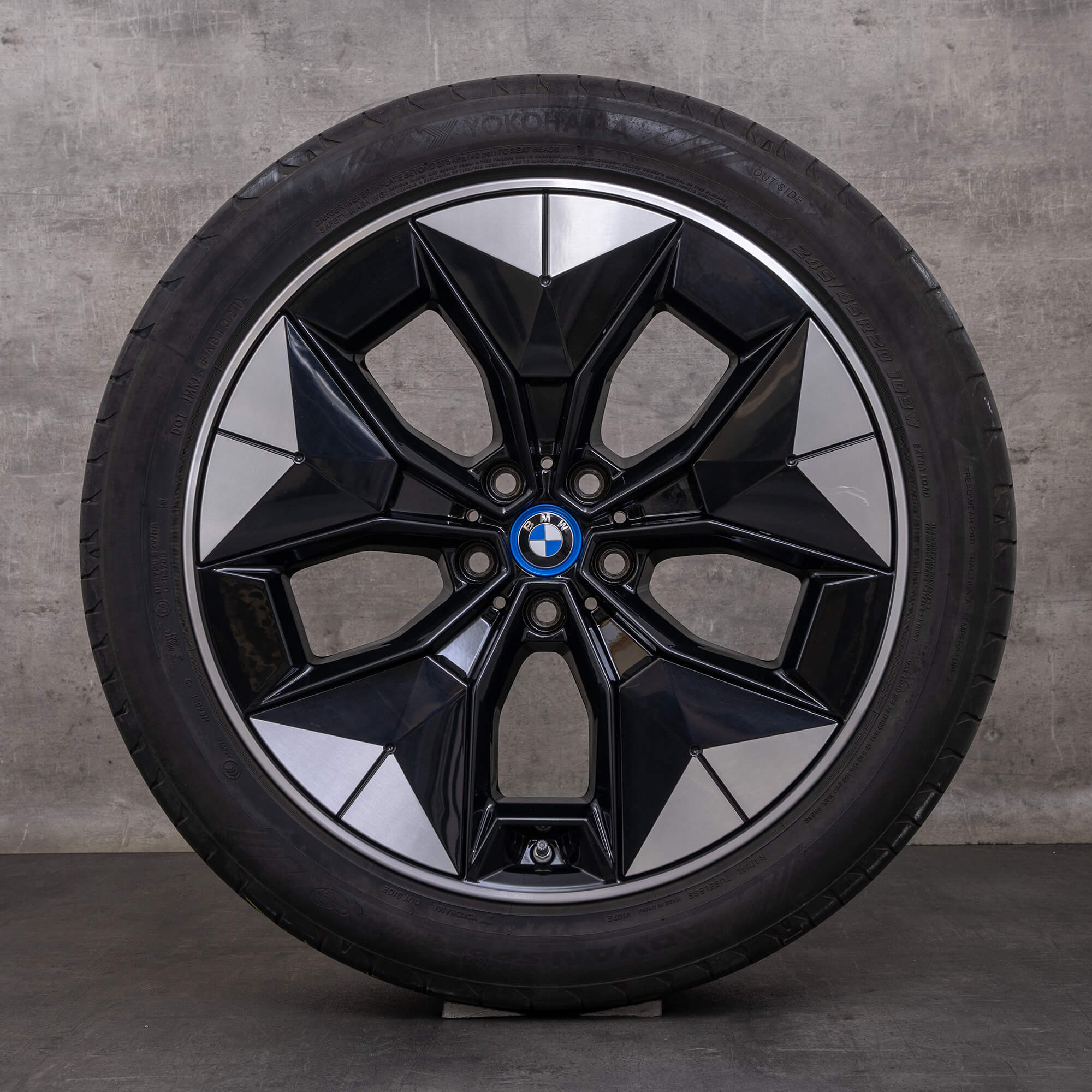 Jante originale BMW iX3 20 inch G08 Anvelope de vară 6894844 6894845 styling 843 jet black Lucios