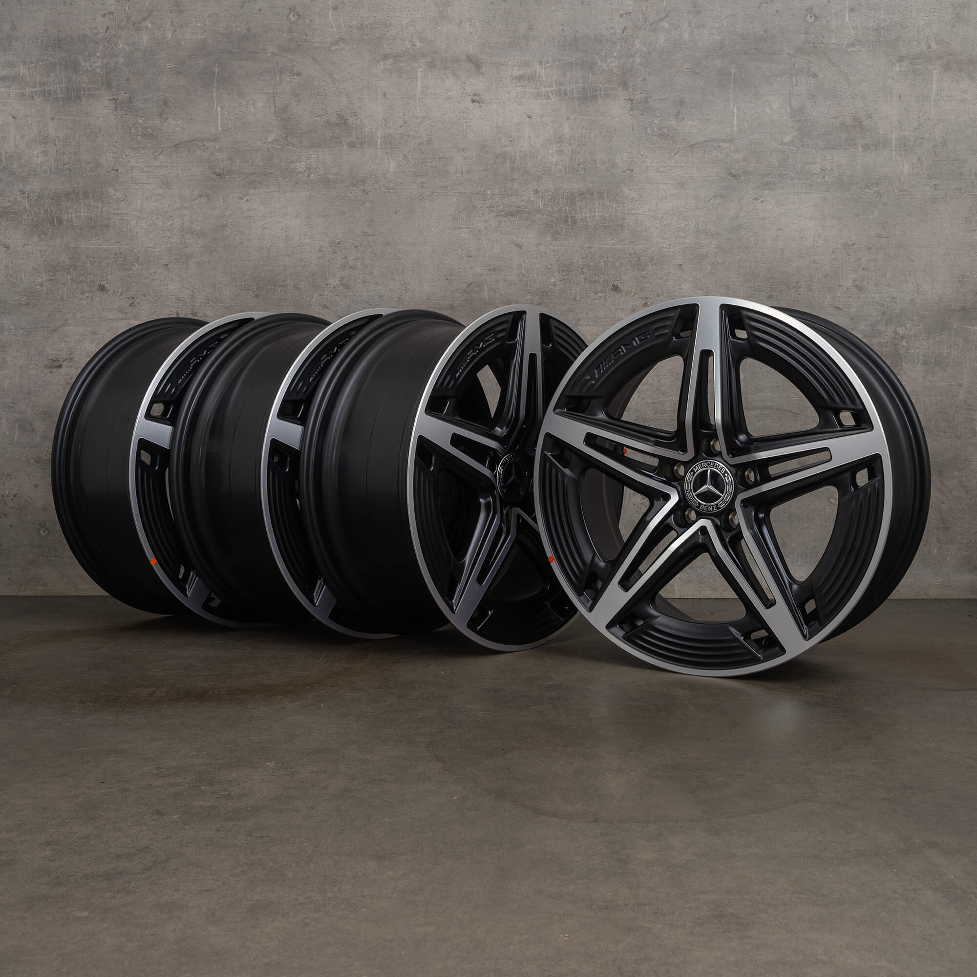 Jantes d'origine Mercedes Benz Classe A A35 AMG 19 pouces W177 V177 A1774014400 noir brillant NEUF
