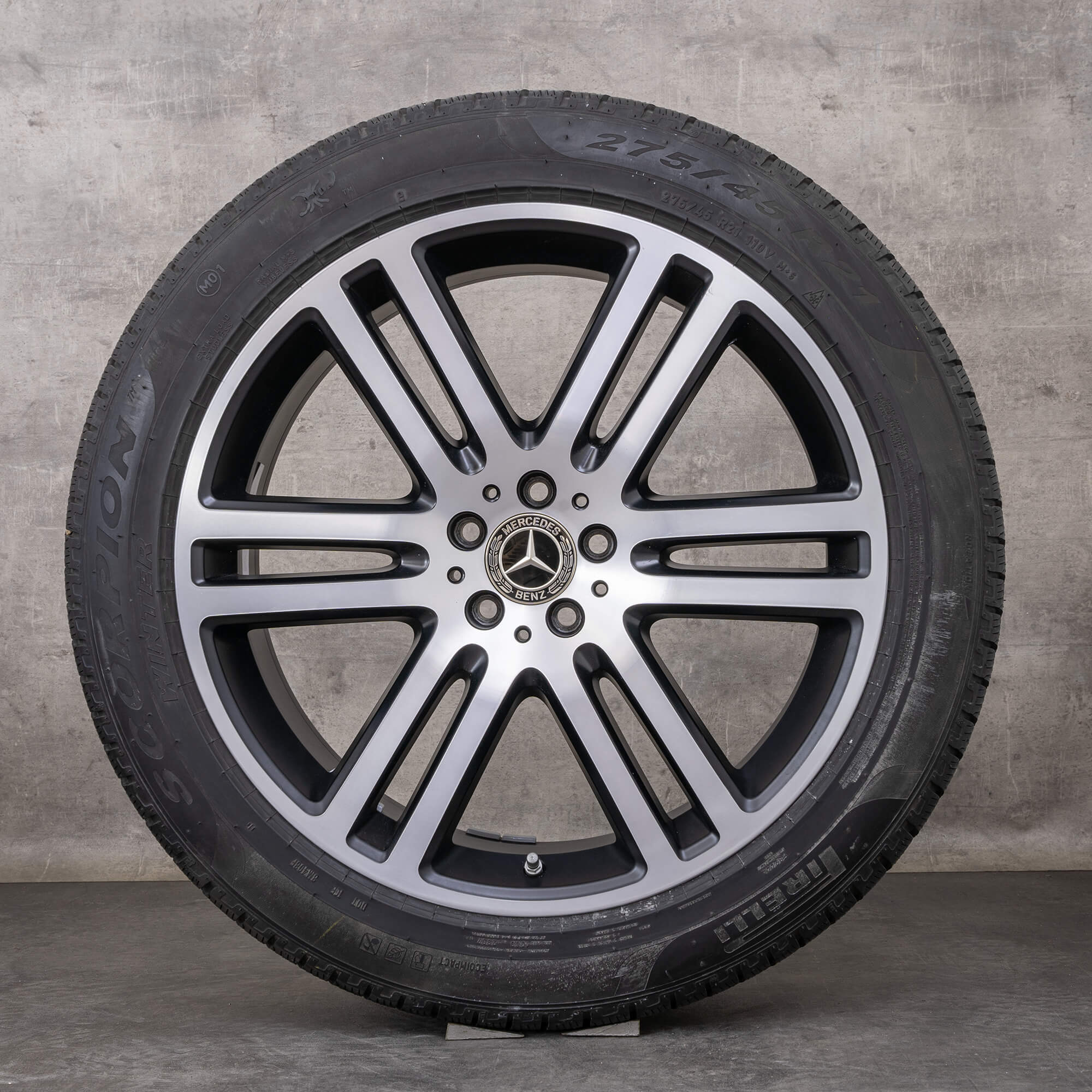 Oryginalne koła zimowe Mercedes Benz GLE 21 cali SUV V167 W167 Felgi A1674012600 A1674012800 czarny mat Polerowane