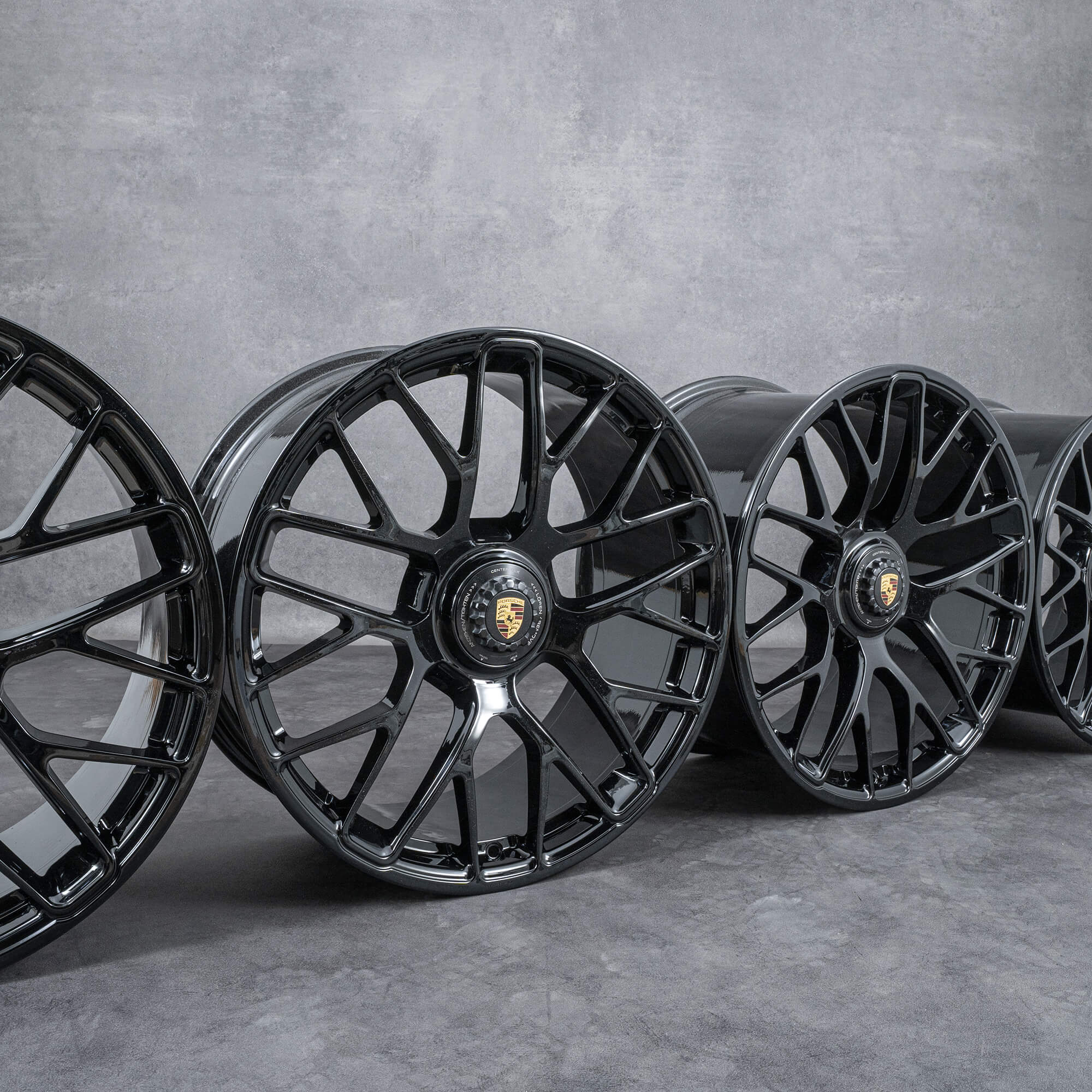 OEM Porsche 20 inch 991 Turbo S rims 99136216234 99136216734 black 041