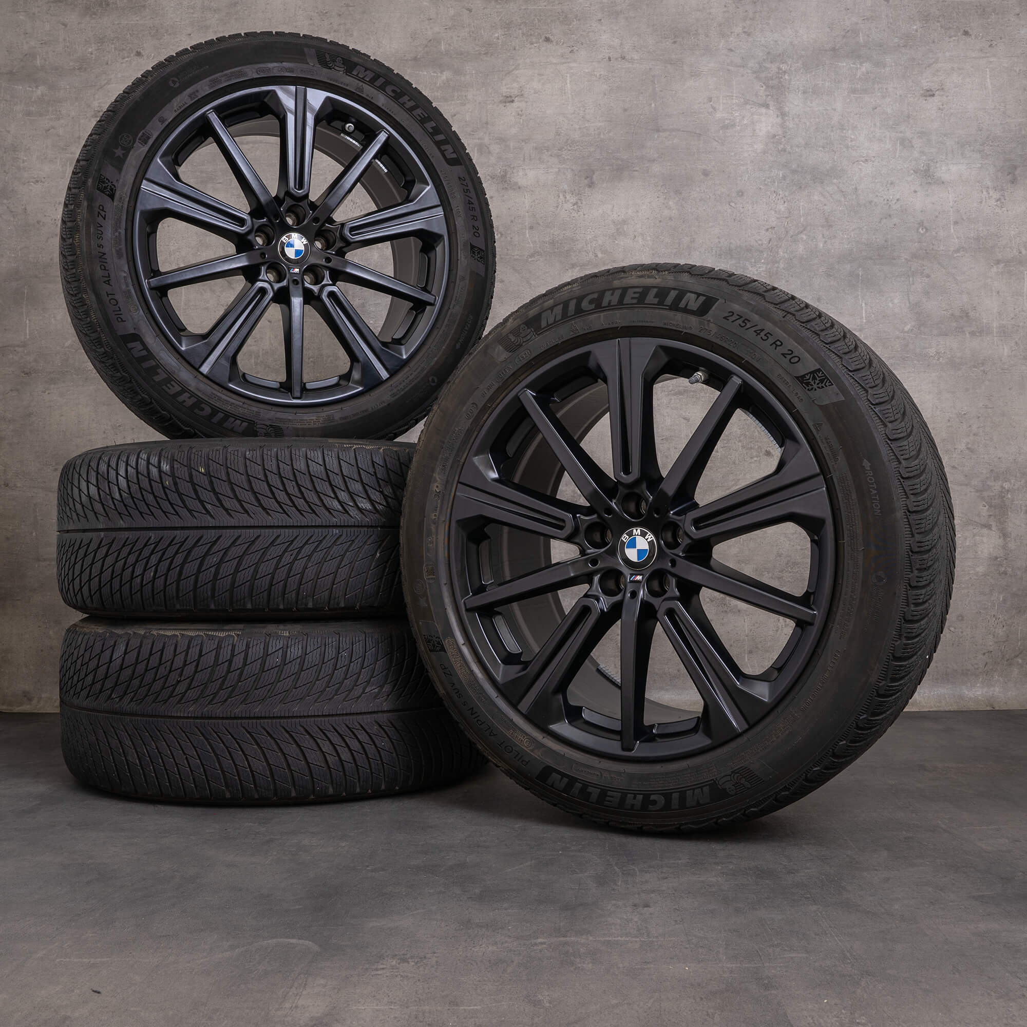Jantes de inverno originais BMW X5 X6 20 polegadas G05 G06 jantes estilo 748 M 6883765 preto mate