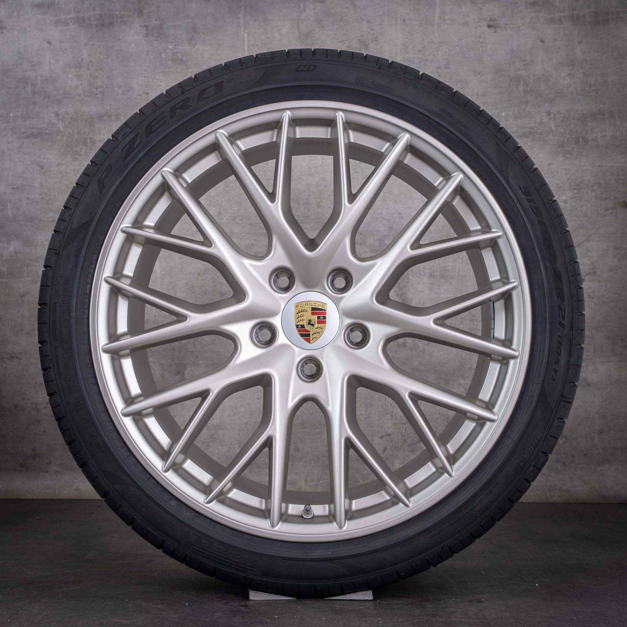 Originale Porsche Panamera-fælge 21 tommer 971 G2 sommerhjul 971601025D 971698025A sort mat