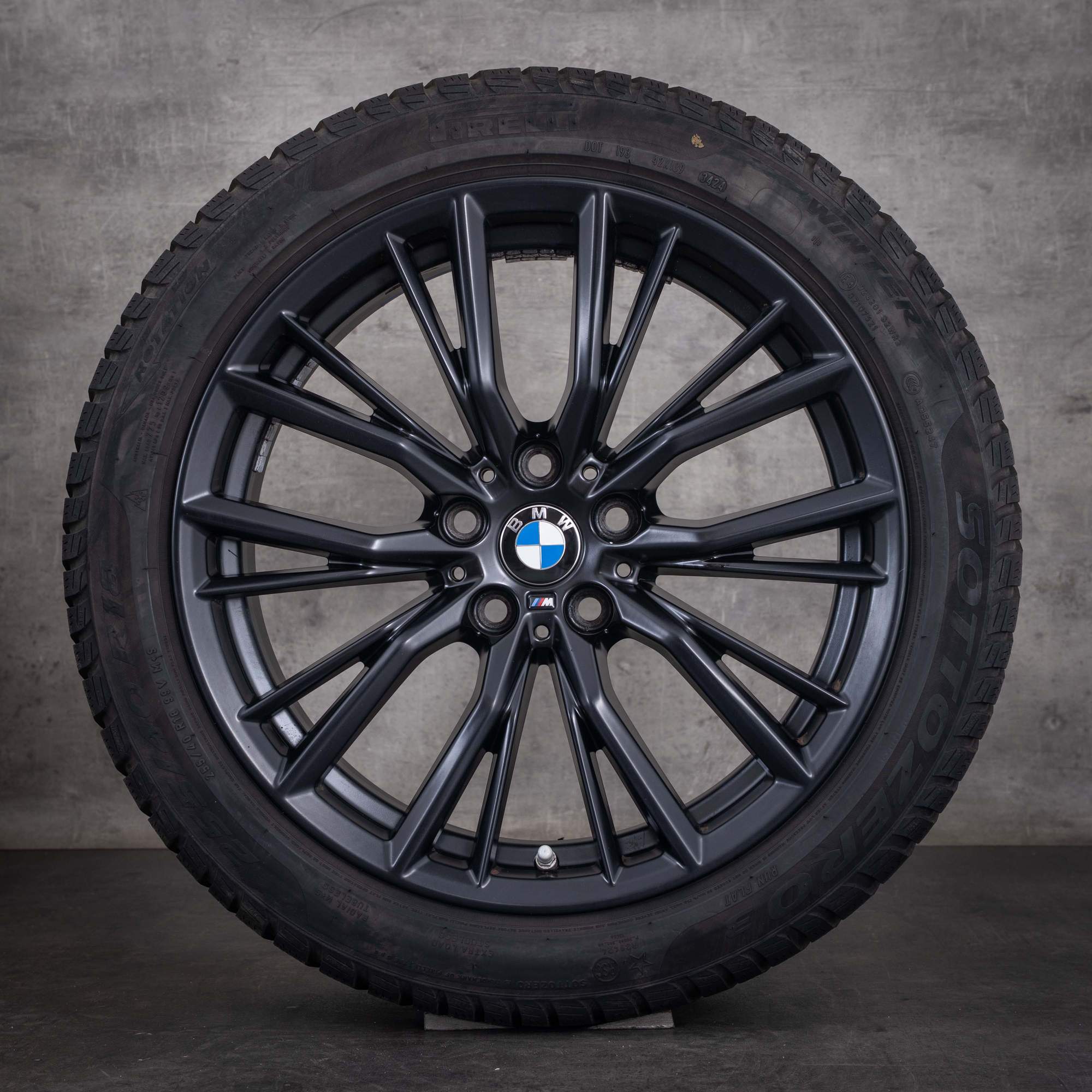 Original BMW 2er 3er 4er Winterräder 18 Zoll G42 G20 G21 G22 G23 Felgen Styling 796 M 6885305 6885306 jet black matt