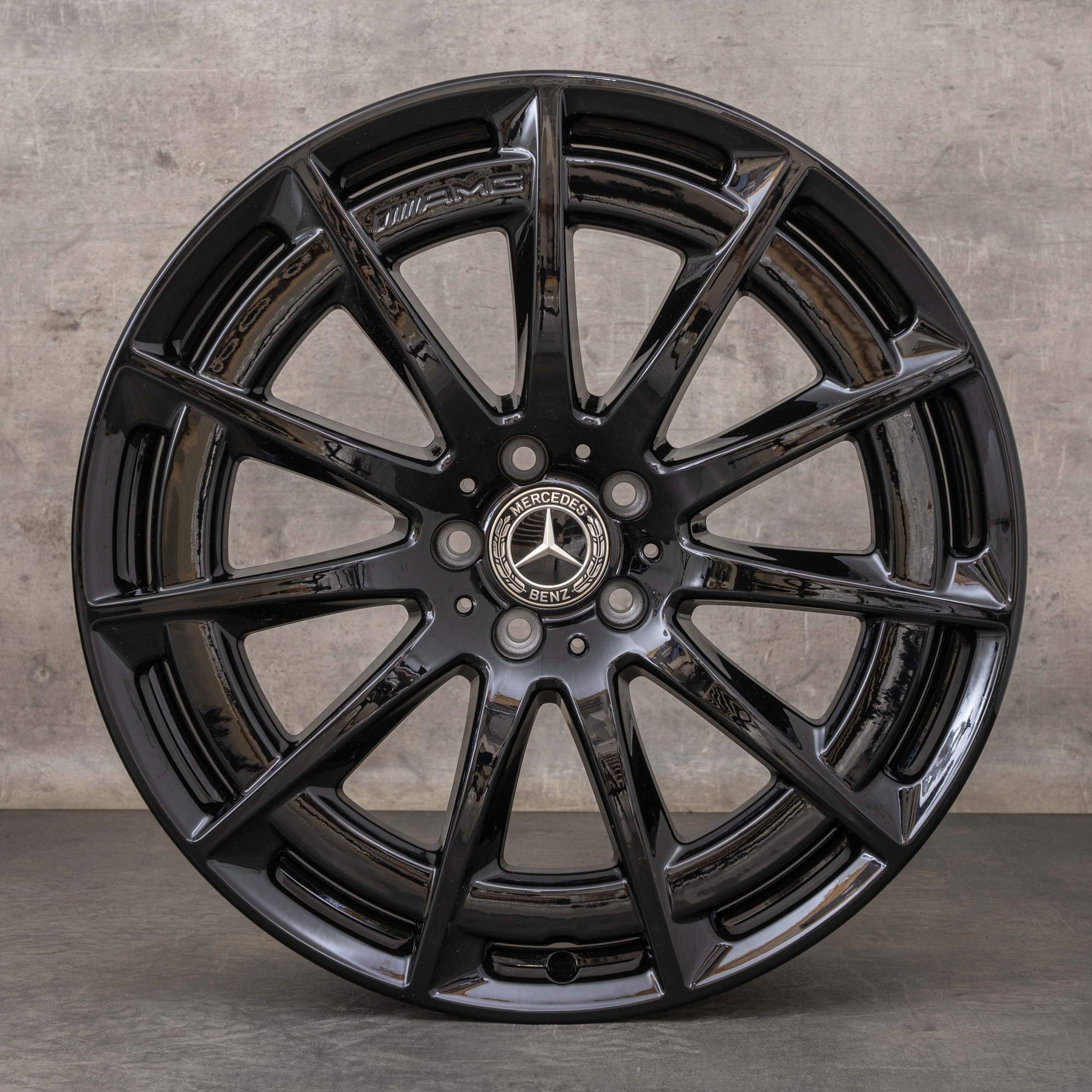 Alkuperäiset Mercedes Benz EQS & 53 AMG vanteet 21 tuuman 4Matic V297 A2974011400 musta kiiltävät