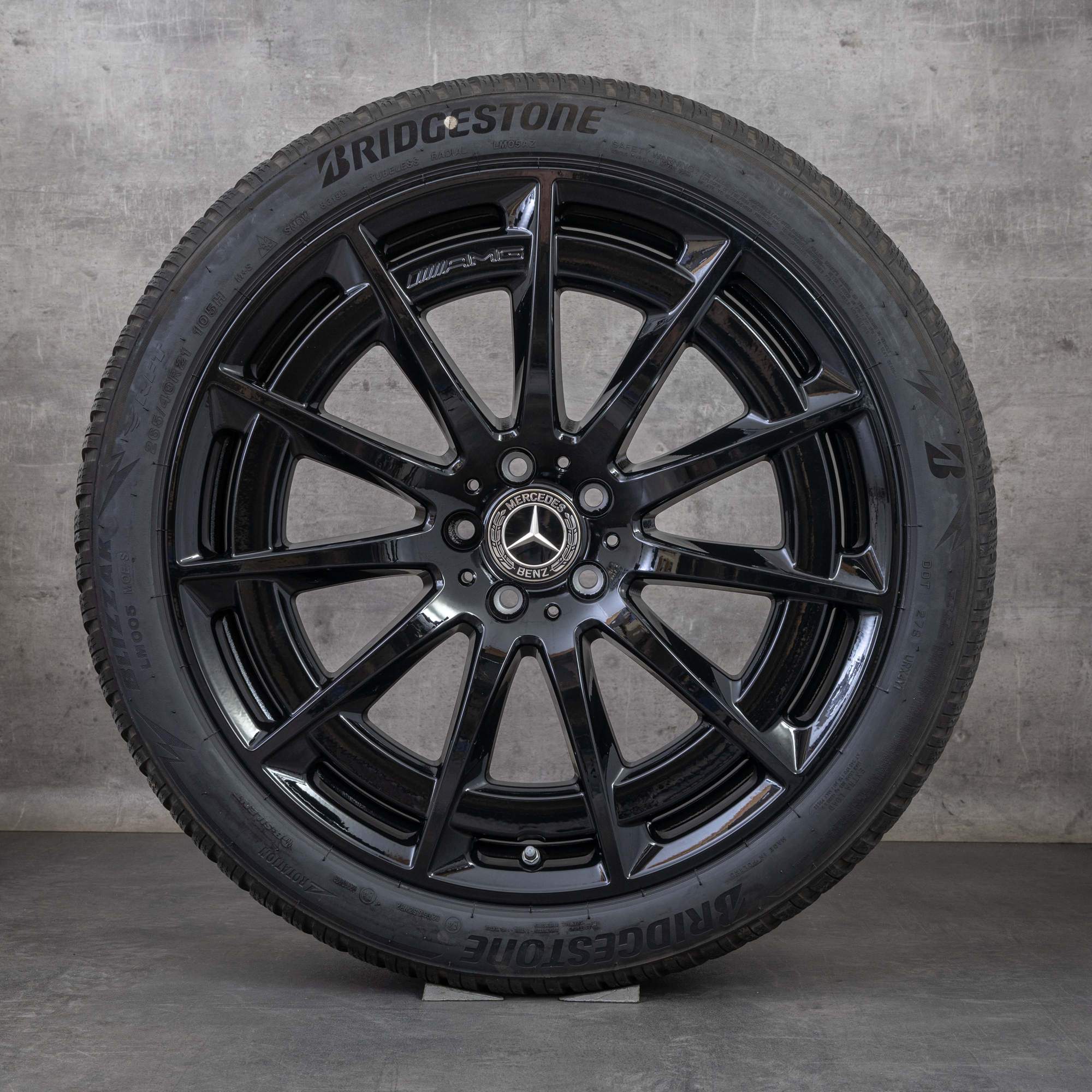 Oryginalne koła zimowe Mercedes Benz EQS & 53 AMG 21 cali 4Matic V297 Felgi A2974011400 czarne