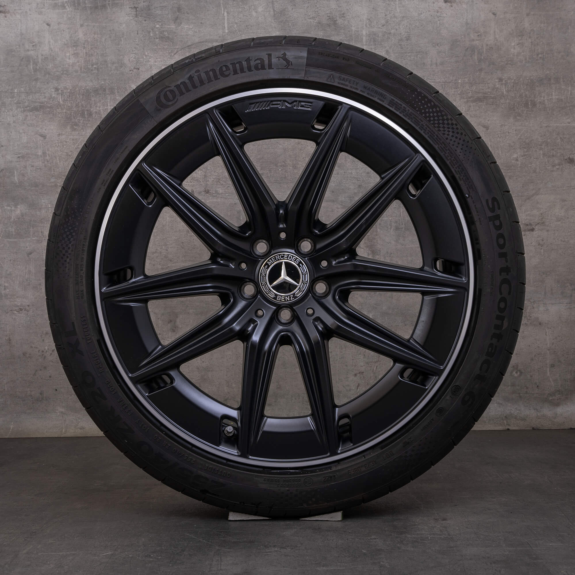 Original Mercedes Benz GLA GLB 35 45 AMG Felgen 20 Zoll X247 H247 Sommerräder A2474014600 schwarz matt glanzgedreht