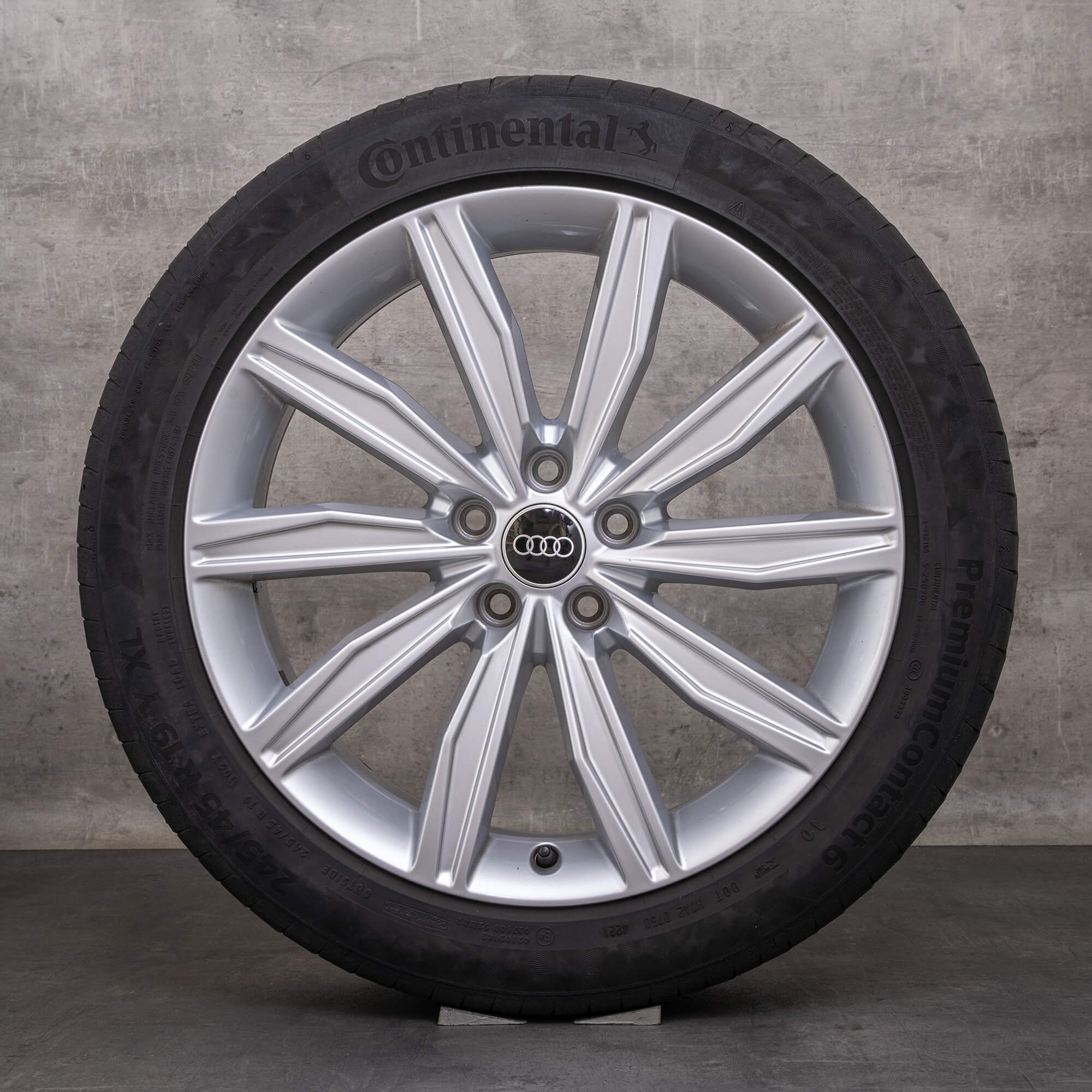 OEM Audi A6 S6 rims 19 inch 4K C8 summer wheels 4K0601025G dynamic silver