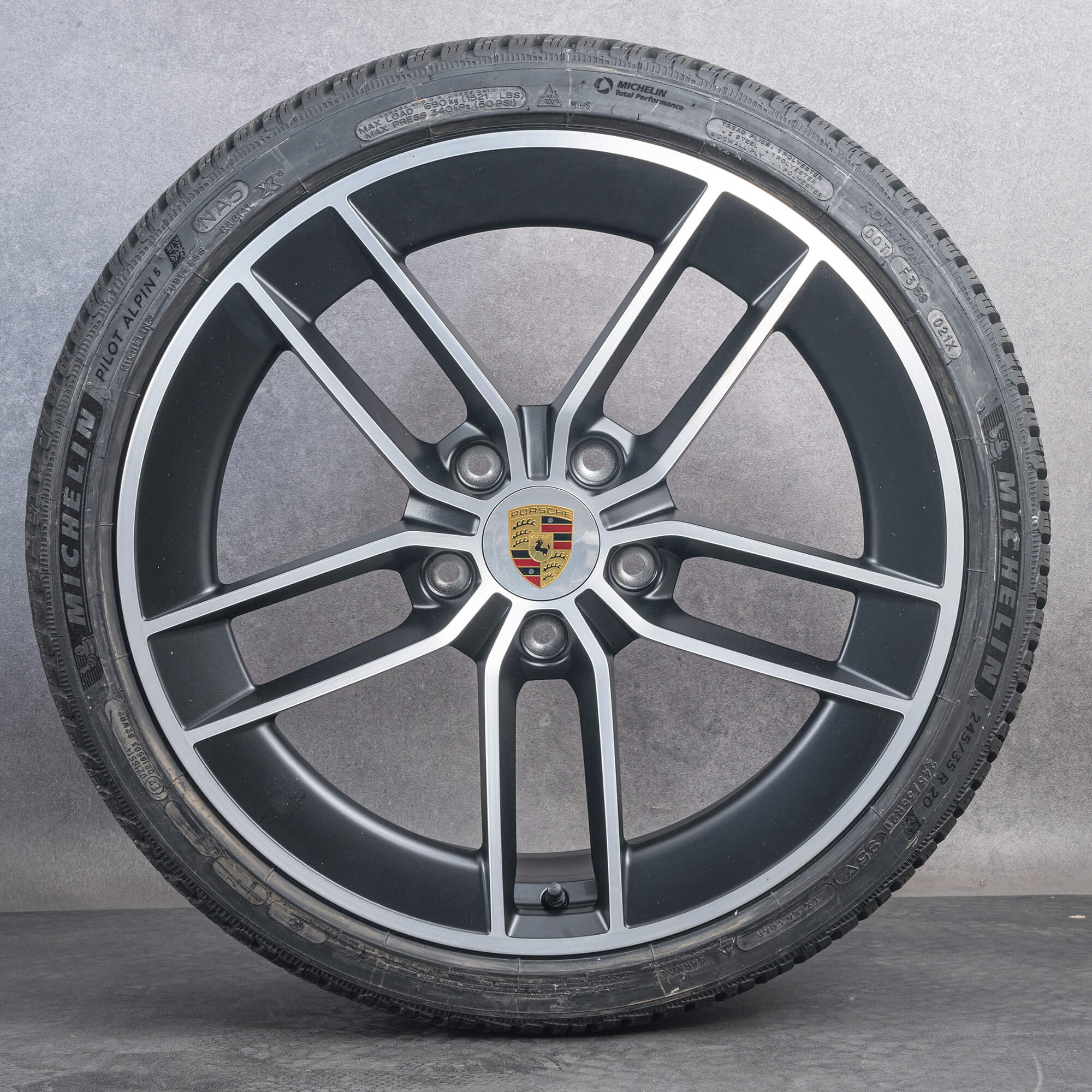 Alkuperäiset Porsche 911 vanteet 20 21 tuuman 992 II kesäpyörät 992601025ET 992601025GG musta satiinipinta UUTUUS