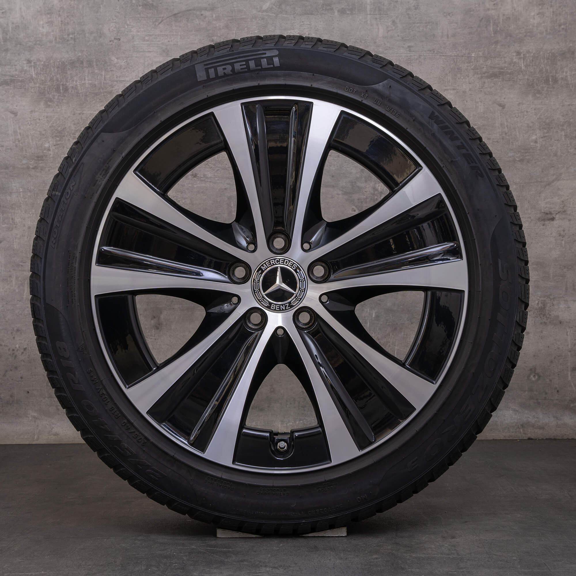 Orijinal Mercedes Benz E-Serisi kış jant lastik 18 inç W213 S213 C238 A238 jantlar A2134013700 A2134015300 siyah parlak tornalanmış