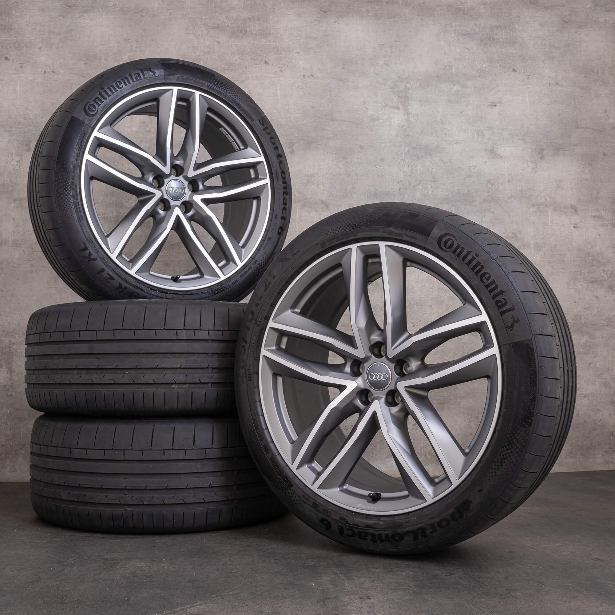 OEM Audi Q7 SQ7 4M 21 inch summer wheels rims 4M0601025T tires