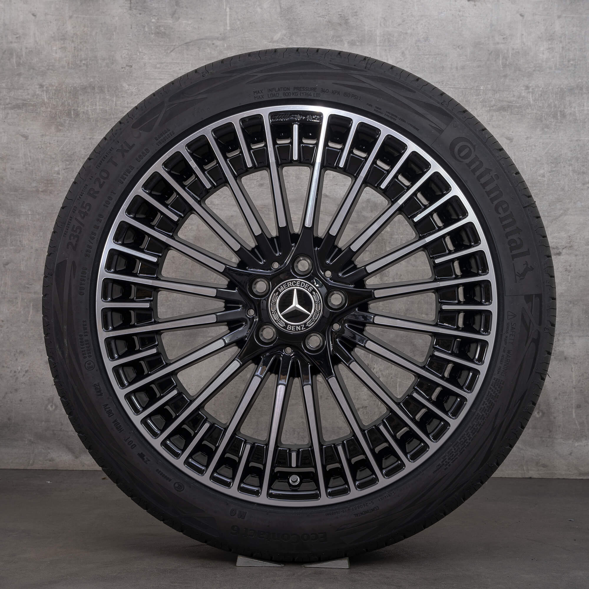 Alkuperäiset Mercedes Benz EQA EQB AMG vanteet 20 tuuman H243 X243 kesäpyörät A2434010600 musta kiillotettu UUTUUS