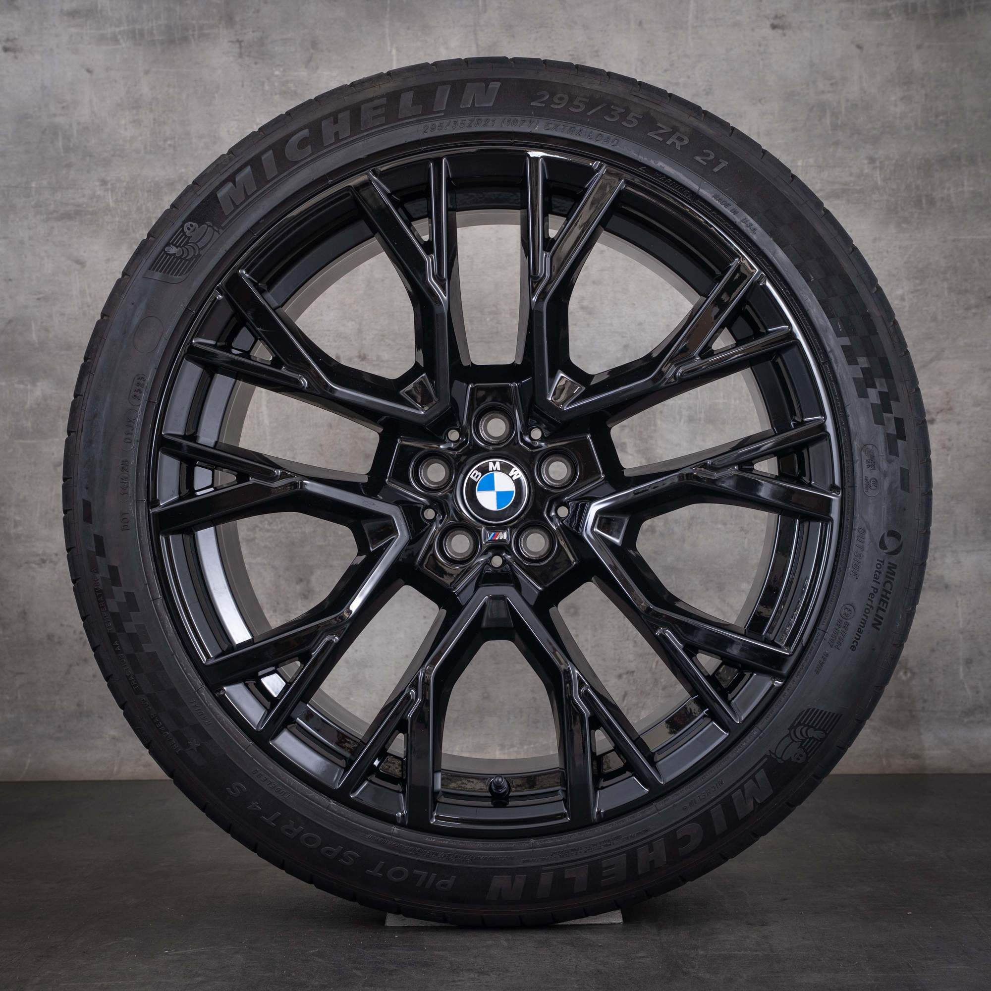 Original BMW X5M X6M Felgen 21 22 Zoll F95 F96 Sommerräder Styling 809 M 8090796 8090717 jet black