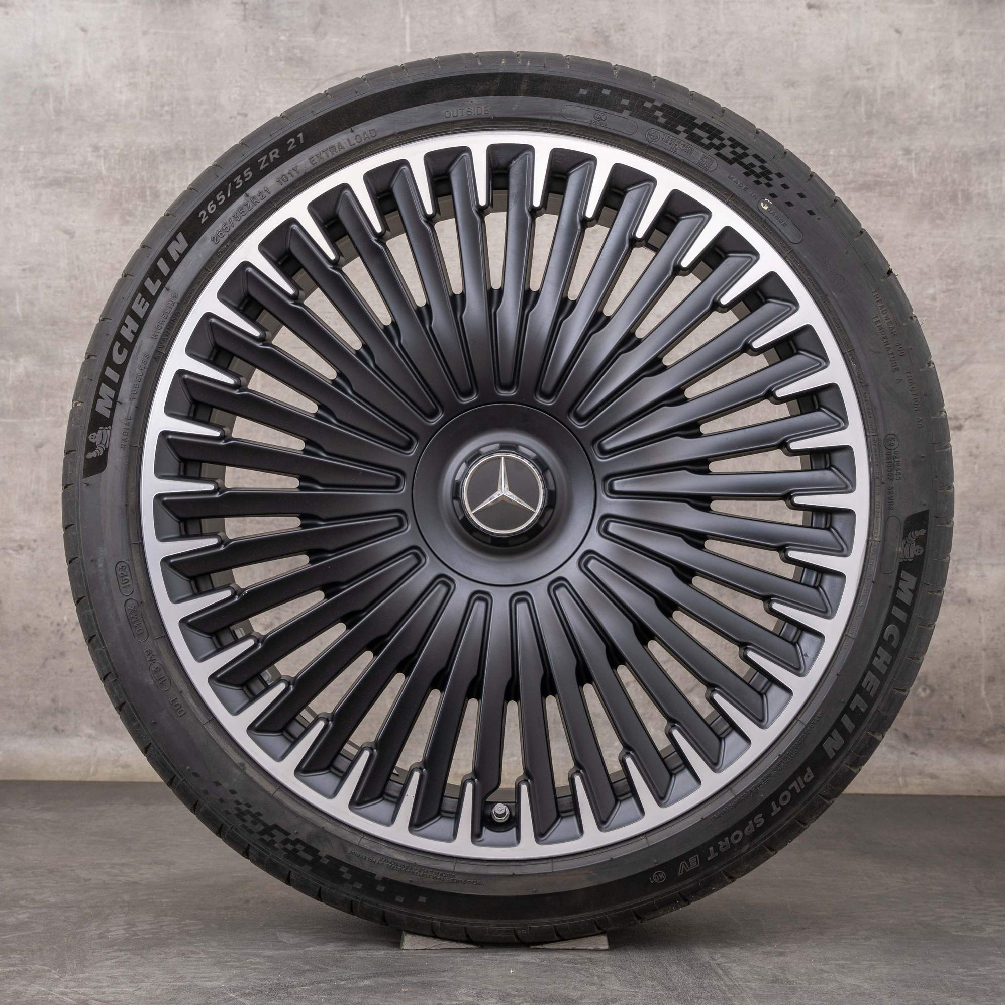 Oryginał Mercedes Benz EQE 43 53 AMG felgi 21 cali V295 koła letnie A2954013100 A2954013200 czarny mat polerowane