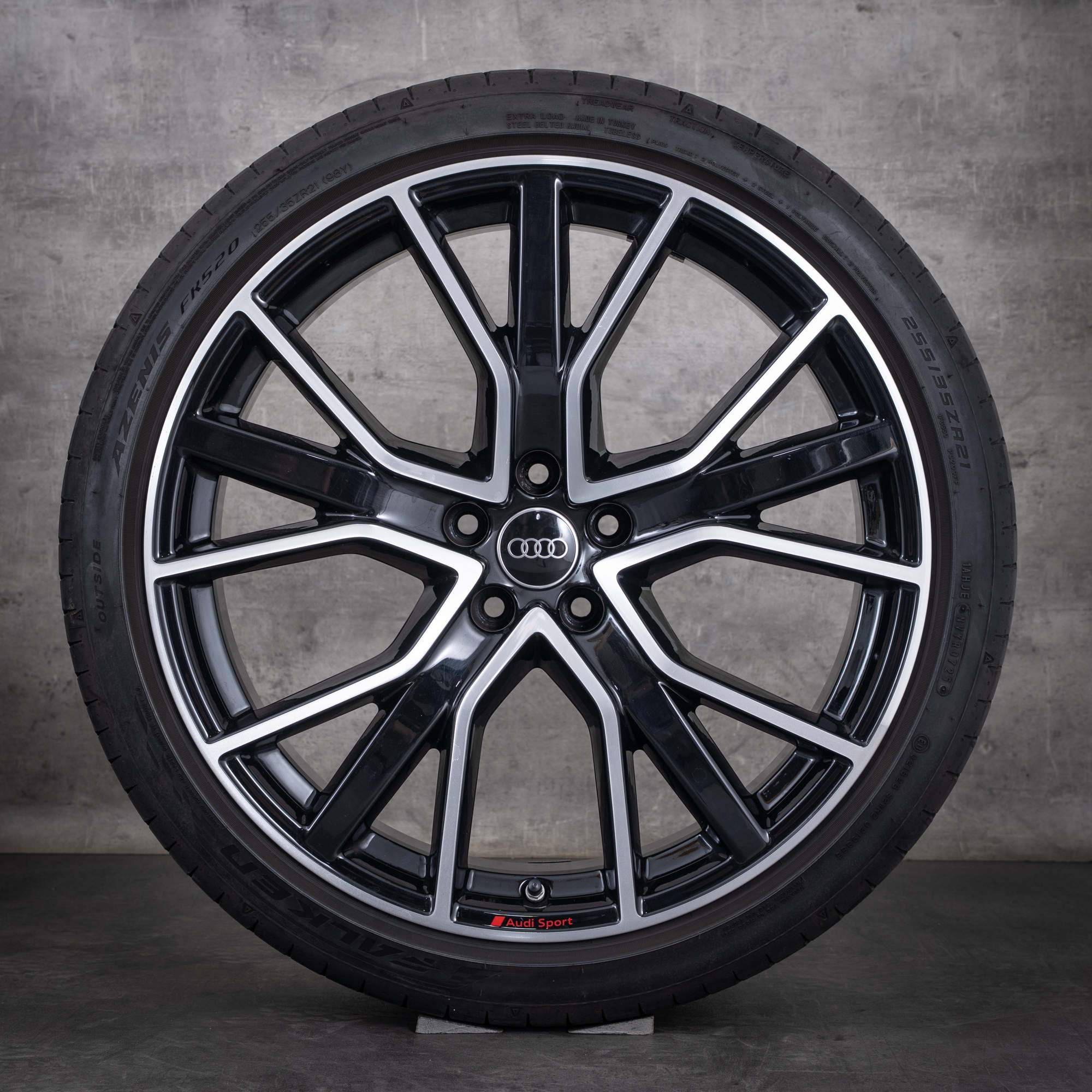 Alkuperäiset Audi A7 S7 -vanteet 21 tuumaa 4K C8 kesäpyörät 4K8601025Q musta kiillotettu