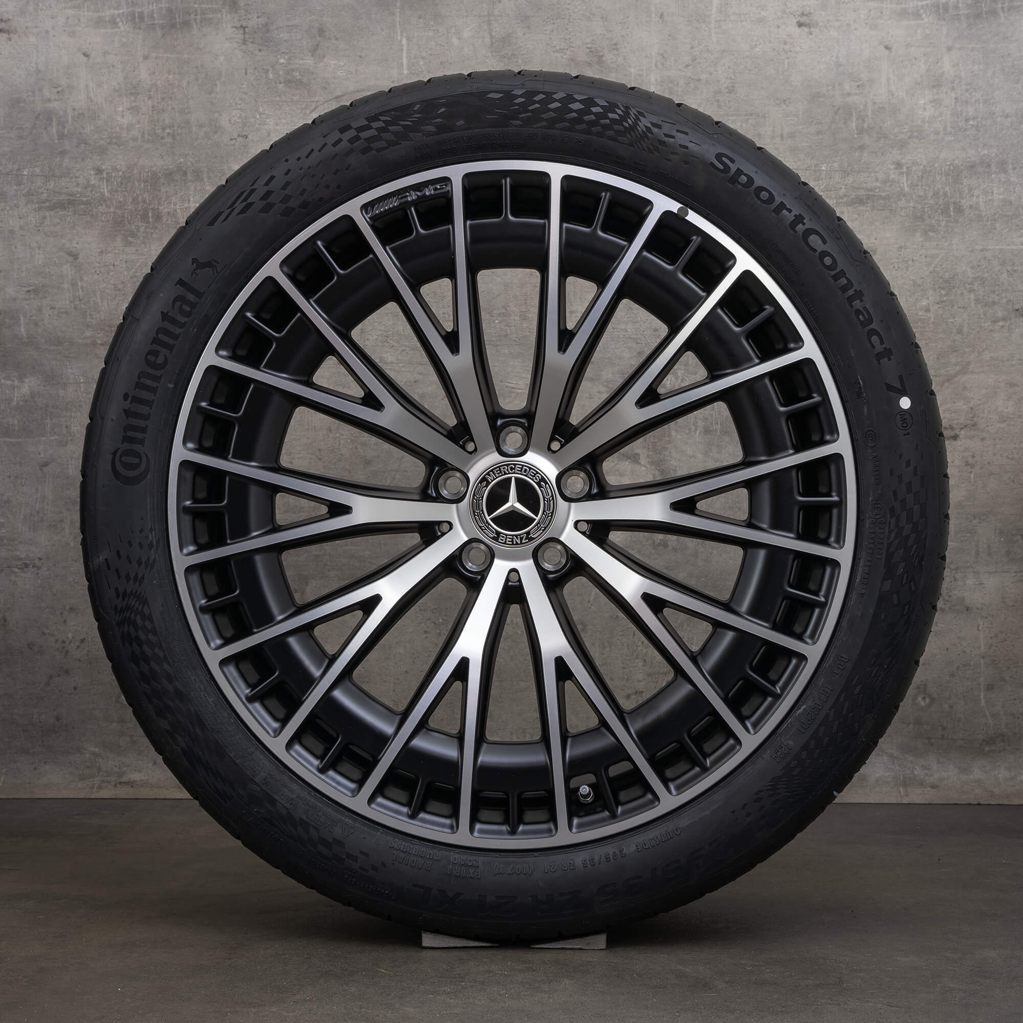 Ekte Mercedes Benz GLC 43 63S E AMG Winterrder 21-tommers C254 X254 felger A2544011400 A2544011500 svart høyglans snudd NY