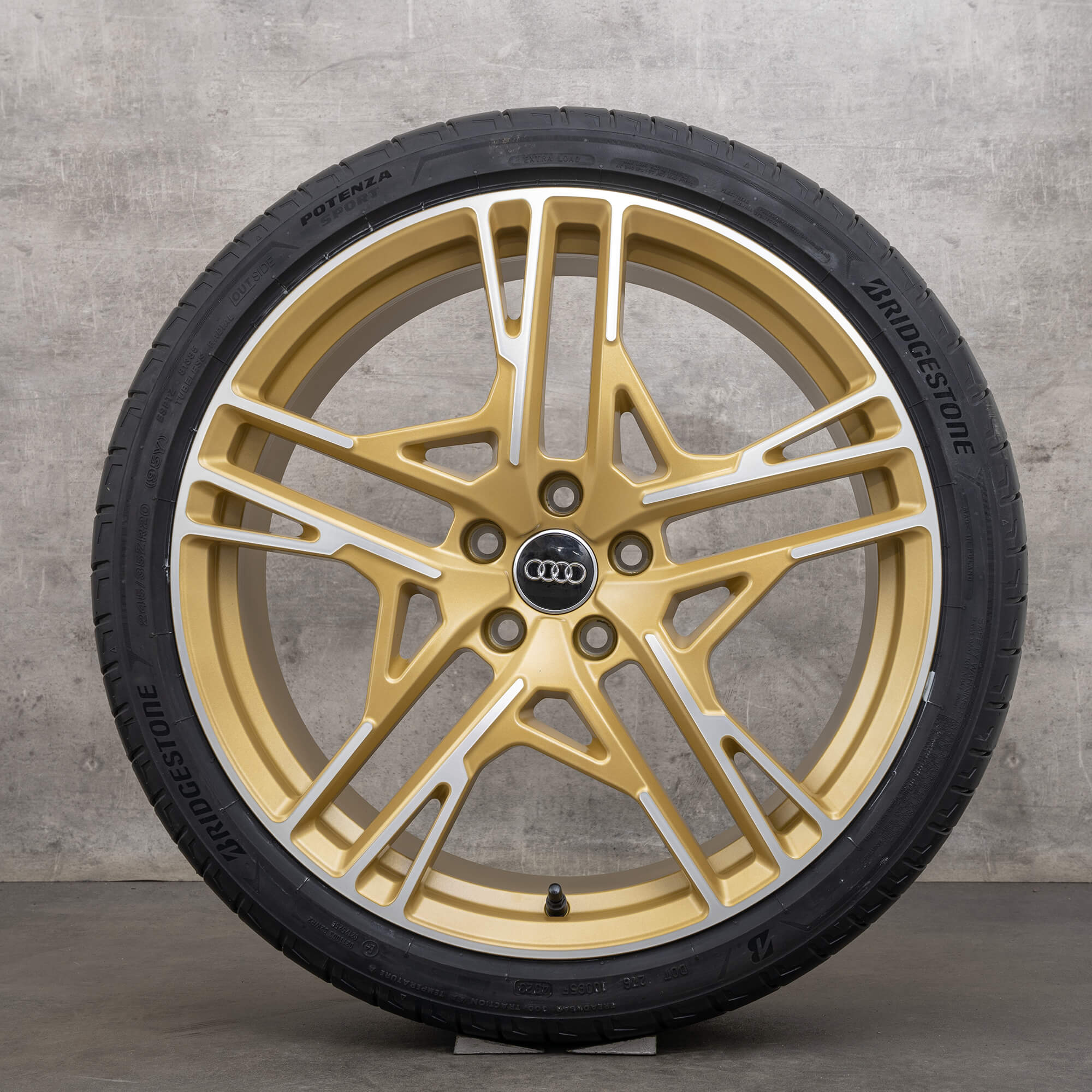 Audi R8 4S letni alu kola 20 palcové ráfky pneumatiky aurum high-lesk Nové