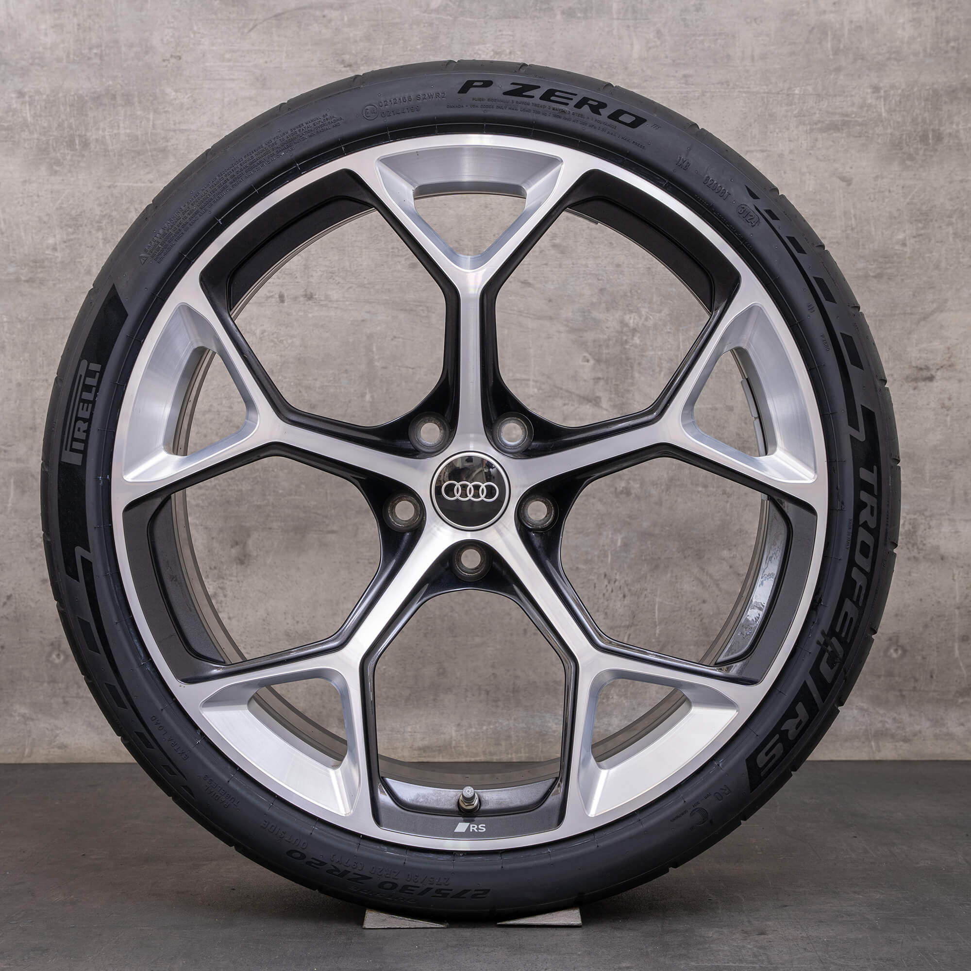 Original Audi RS4 RS5 Felgen 20 Zoll B9 8W F5 Sommerräder 8W0601025GJ granit glanzgedreht