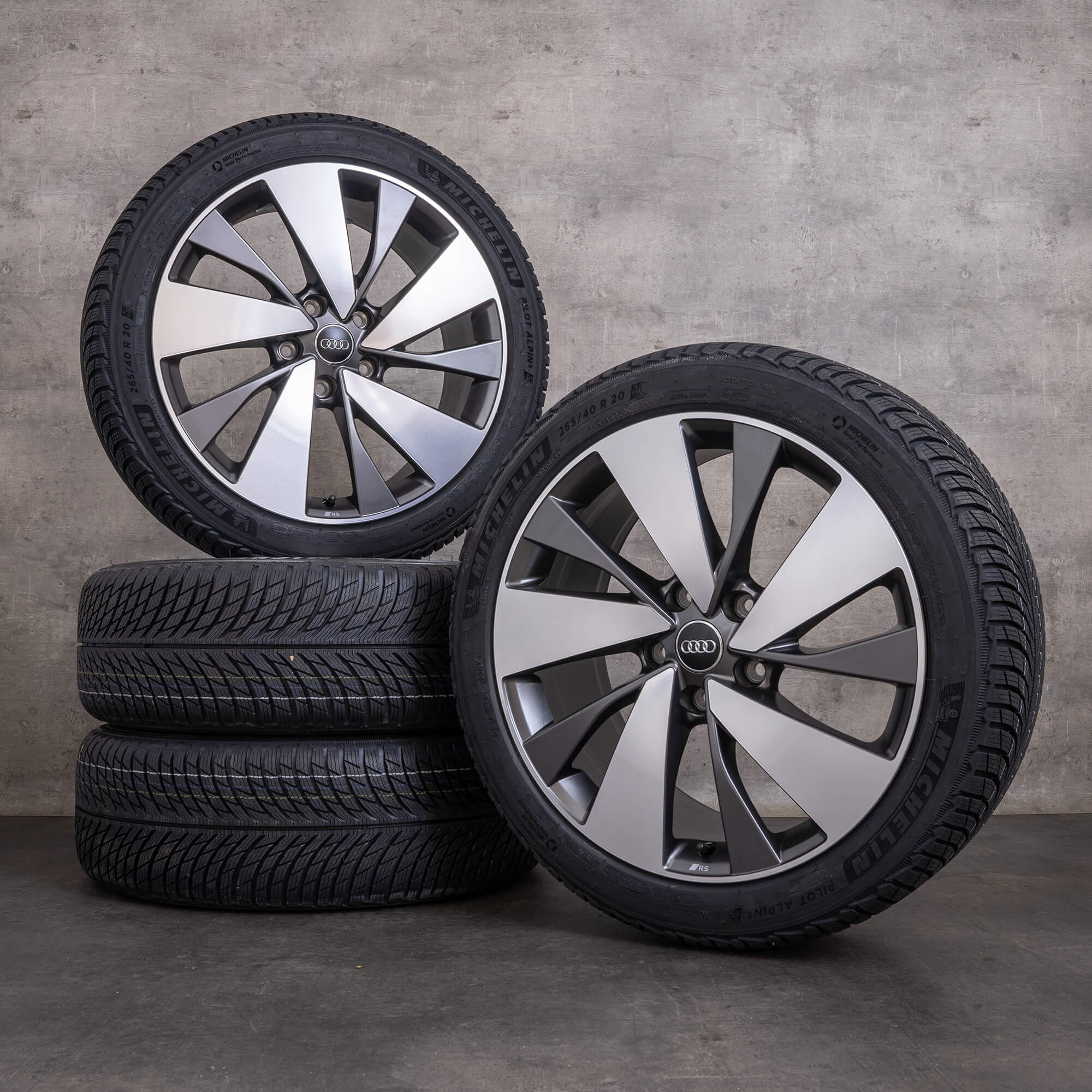 Oryginał Audi A6 S6 e-tron felgi 20 cali GH koła letnie 85E601025BB 85E601025BC tytan mat polerowane