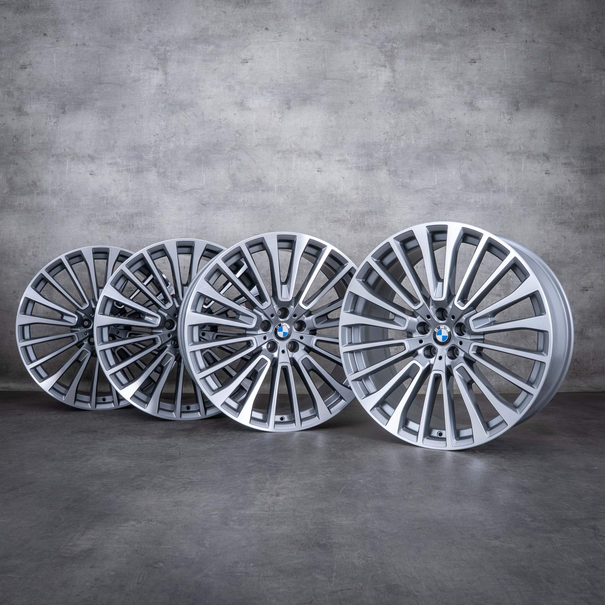 Originale BMW X7 felger 22 tommers G07 Styling 757 6885144 6885463 jerngrå frontpolert dreid