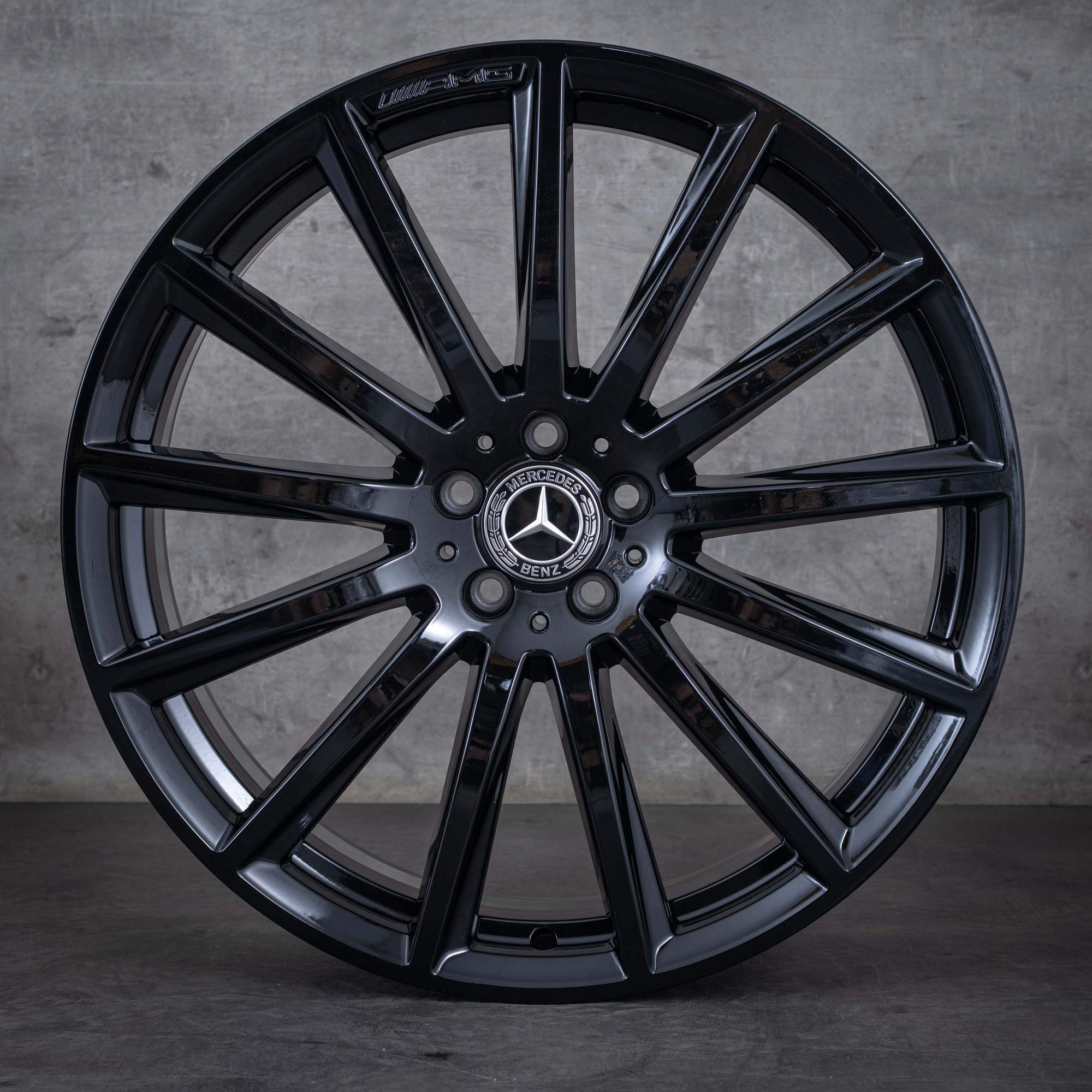 Oryginał Mercedes Benz GLS AMG Felgi 22 cale X167 A1674017500 A1674017600 czarny błyszczący