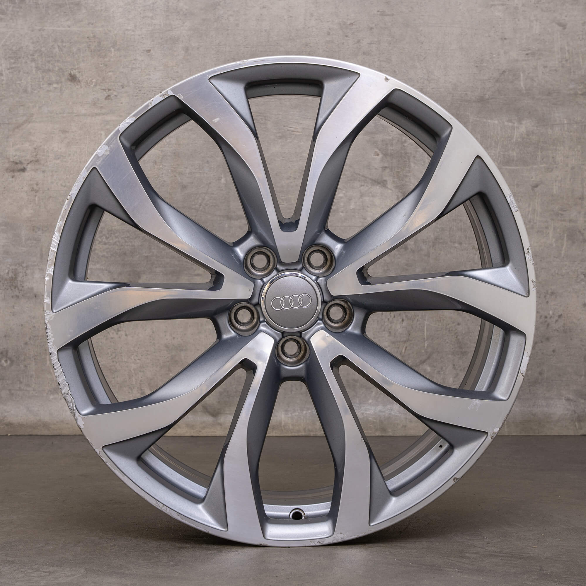 Original Audi A6 S6 Felge 20 Zoll 4G C7 4G0601025G titan glanzgedreht 8,5x20 ET45
