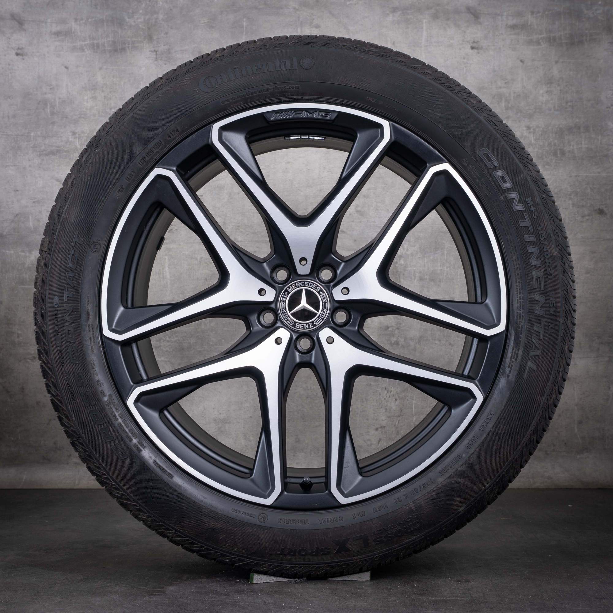 Originální disky Mercedes-Benz GLE 53 63 AMG 4Matic+ 21 palců X167 C167 hybridní letní kola A1674014200 A1674014300 černé matné s diamond cutem
