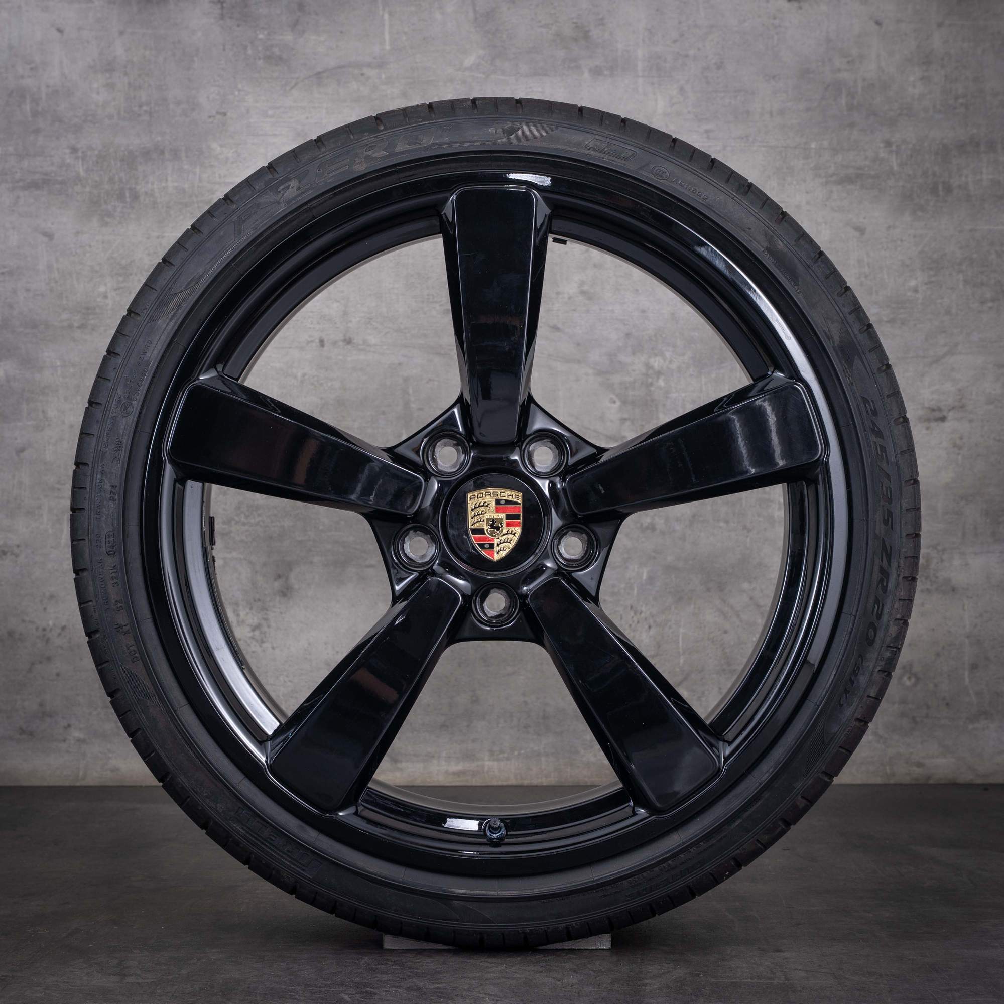 Original Porsche 992 I Felgen 20 21 Zoll Carrera S C2 C4 GTS Sommerräder Exclusive Design 992044661M schwarz hochglanz