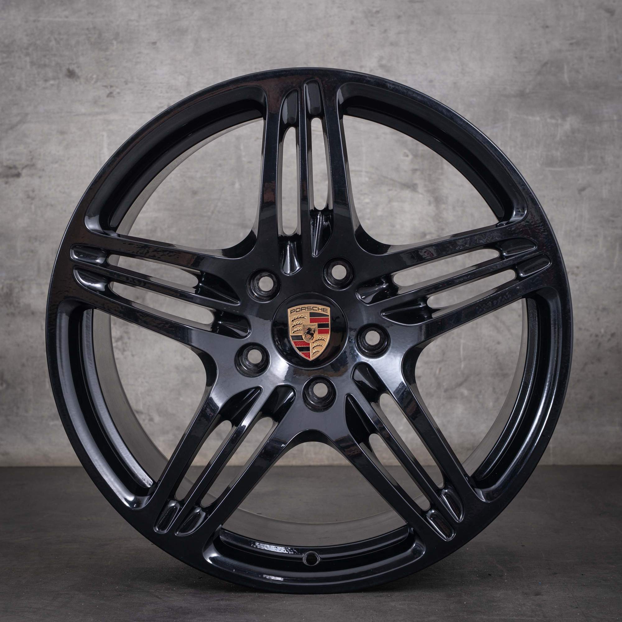 Original Porsche 997 Felgen 19 Zoll Carrera Sommerräder 99736215602 99736216209 schwarz glanz