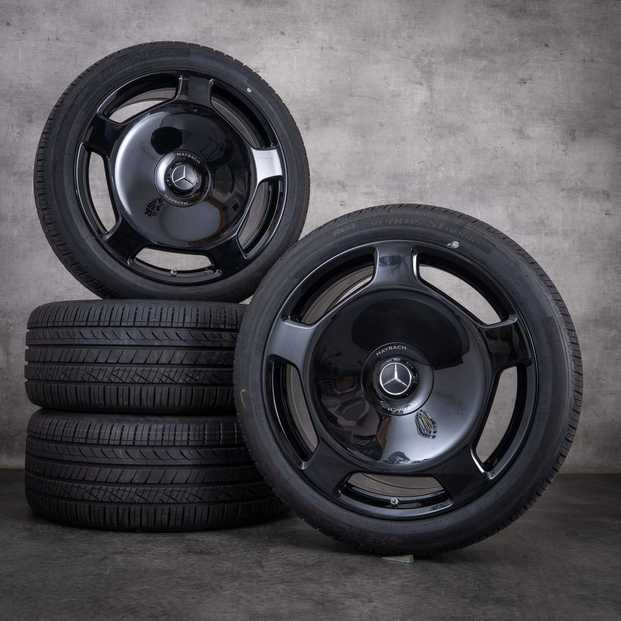 Alkuperäiset Maybach S-sarjan vanteet 20 tuuman W223 V223 X223 all season renkaat A2234014200 musta kiiltävästi.