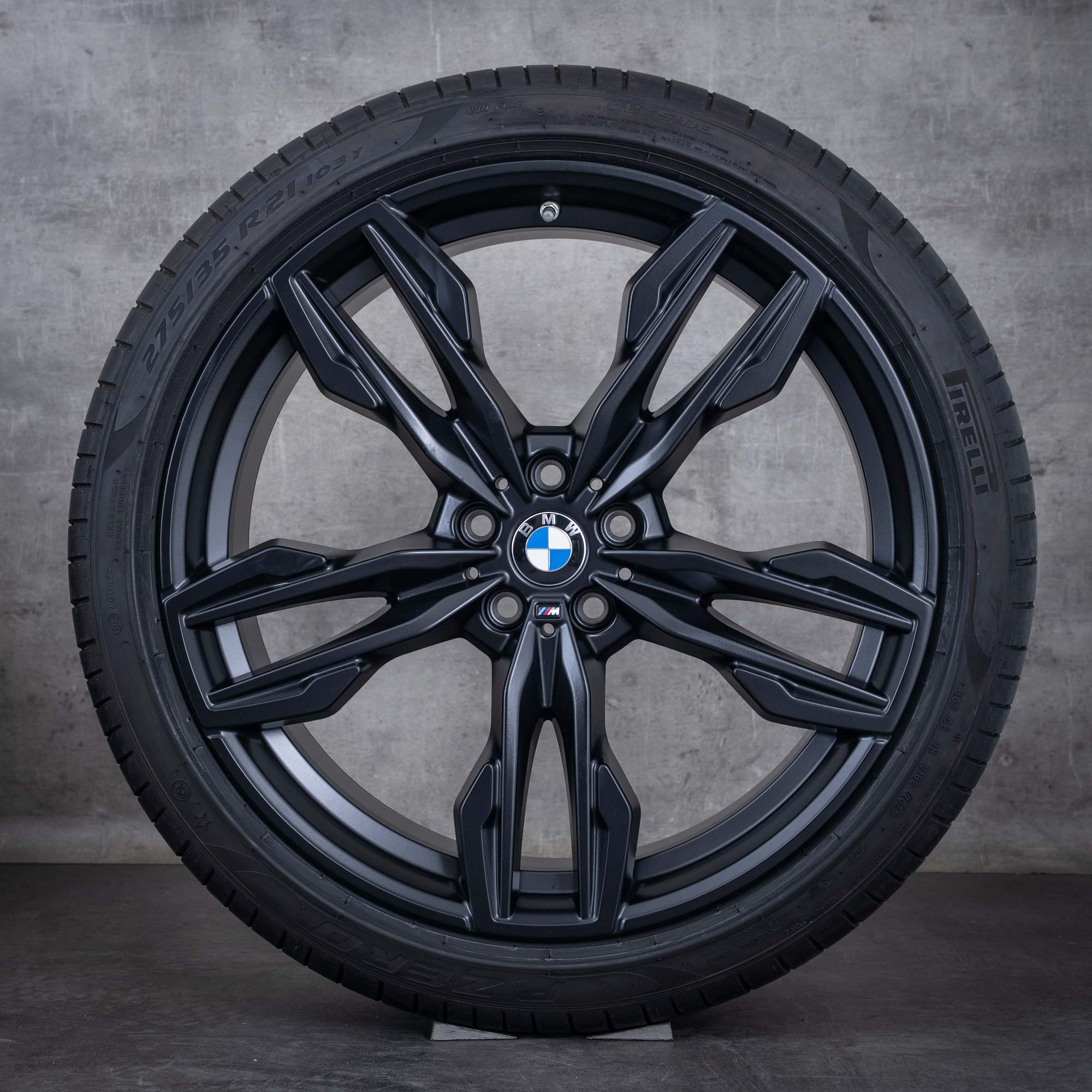 Alkuperäiset BMW X3 X4 vanteet 21 tuuman G01 G02 kesäpyörät 8053455 8053456 kaksoispiikkiset 718 M musta mattamustat