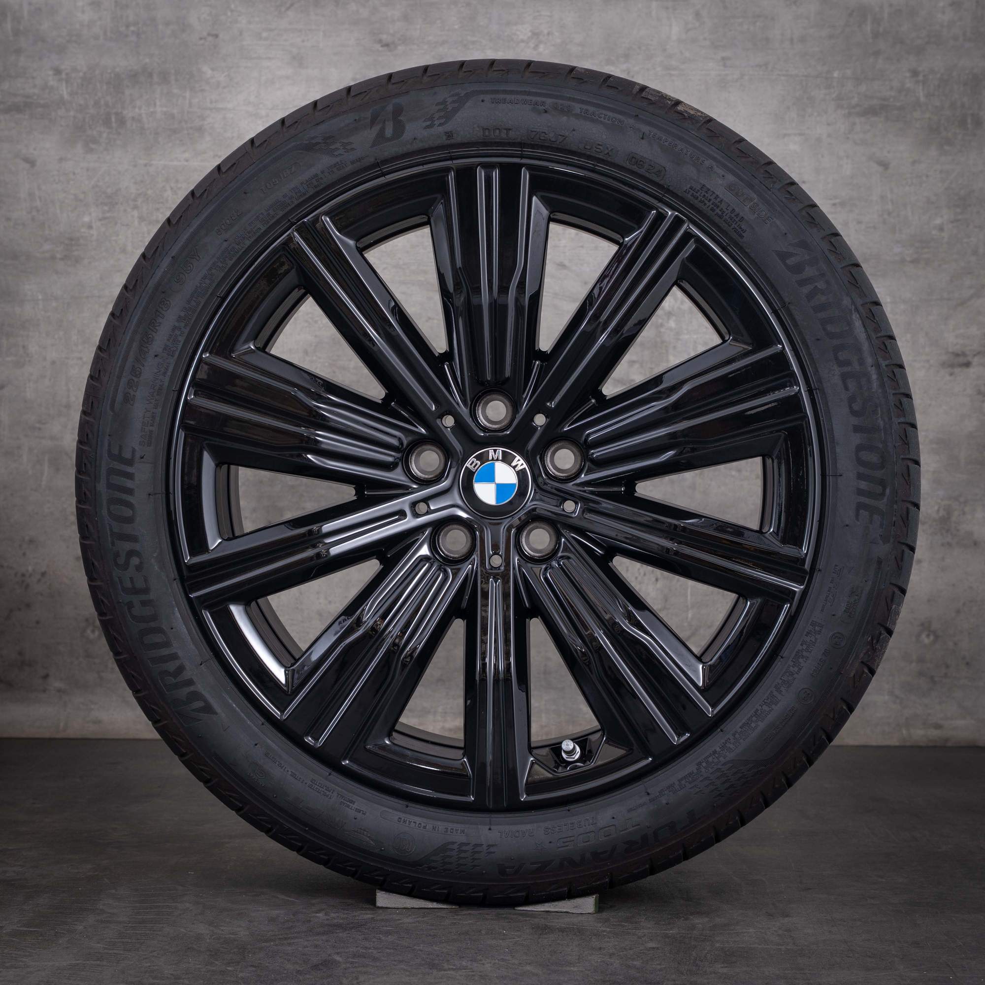 Originale BMW 2-serie 3-serie 4-serie felger 18 tommer G42 G20 G21 G22 G23 sommerhjul styling 782 6883524 svart glans