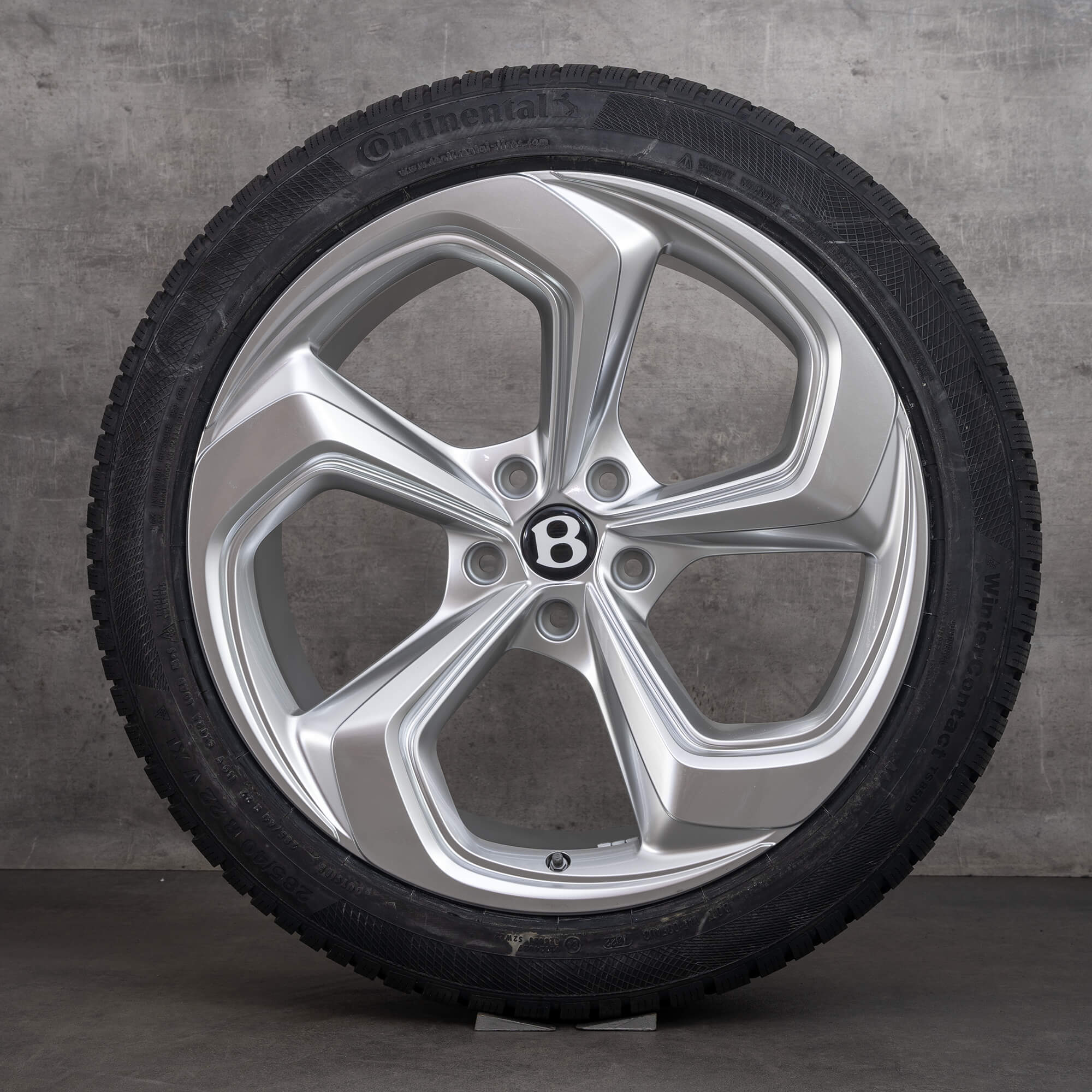 Originale Bentley Bentayga 22 tommer fælge sommerdæk 36A601025BM sølv højglans sommerhjul